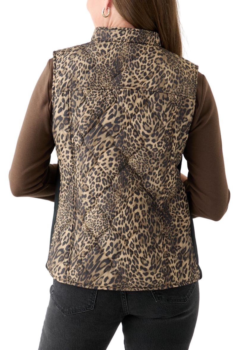 Petite Side Ribbed Printed Vest