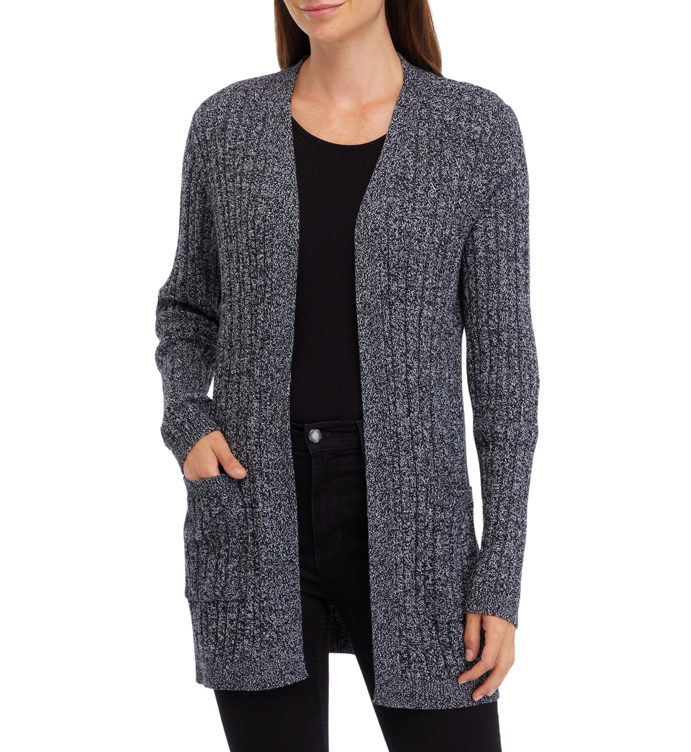 Womens Long Sleeve Cable Knit Cardigan 