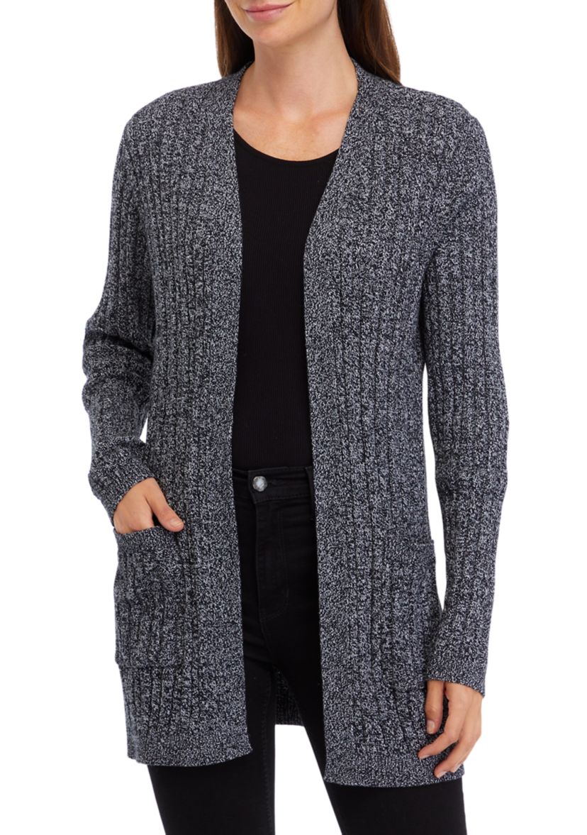 Womens Long Sleeve Cable Knit Cardigan 