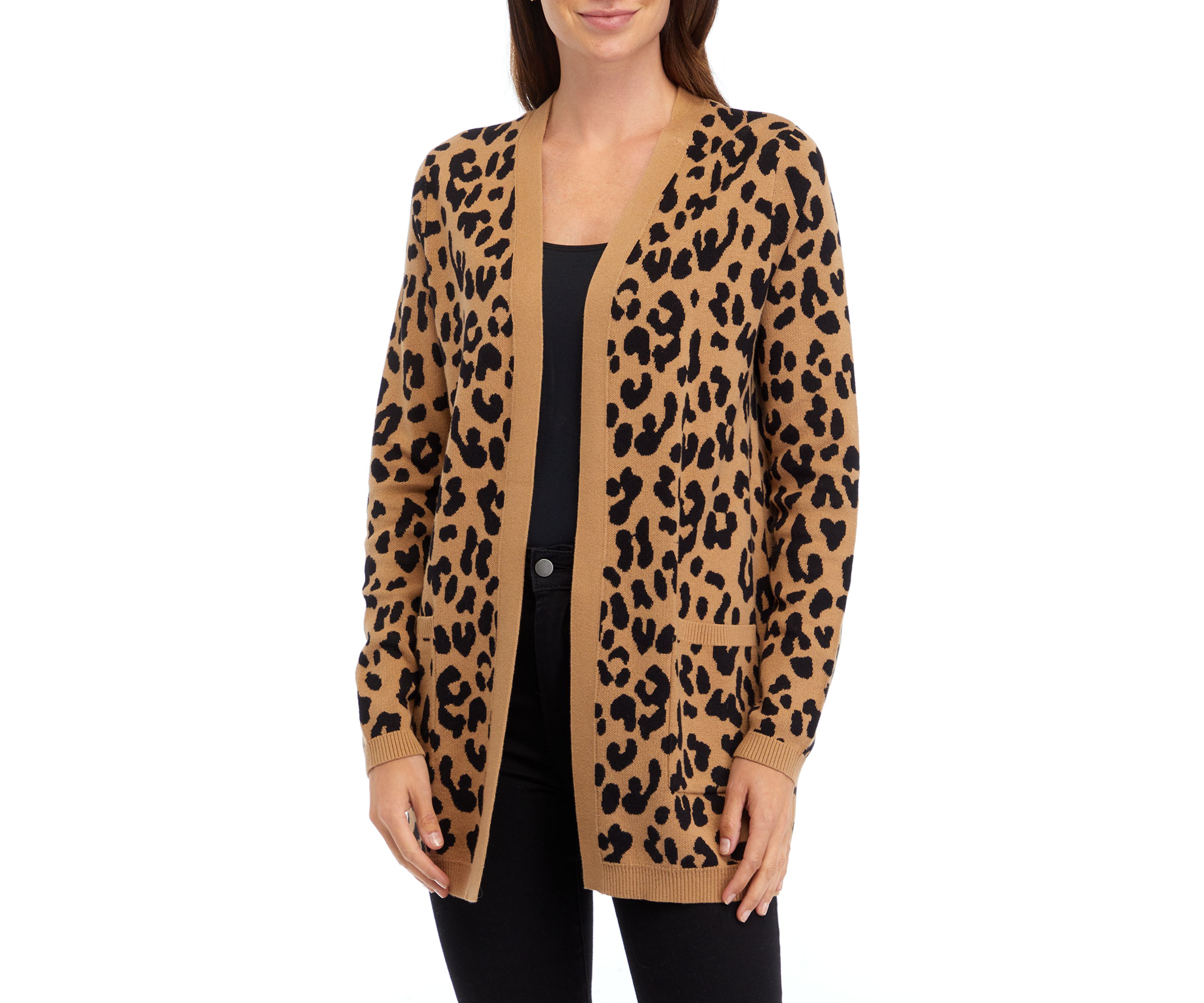 Womens Long Sleeve Printed Cardigan 