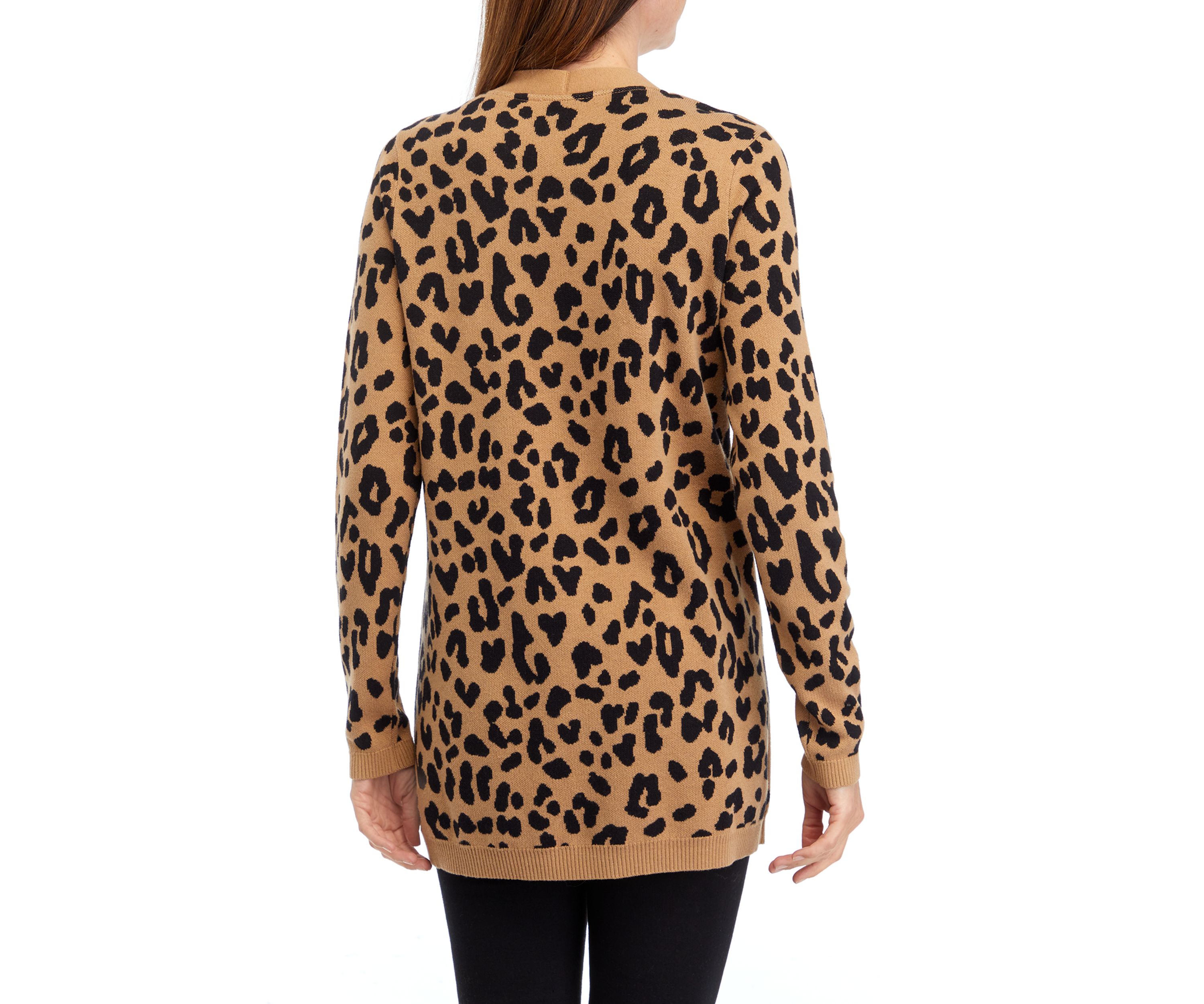 Womens Long Sleeve Printed Cardigan 