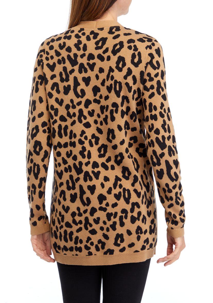 Womens Long Sleeve Printed Cardigan 