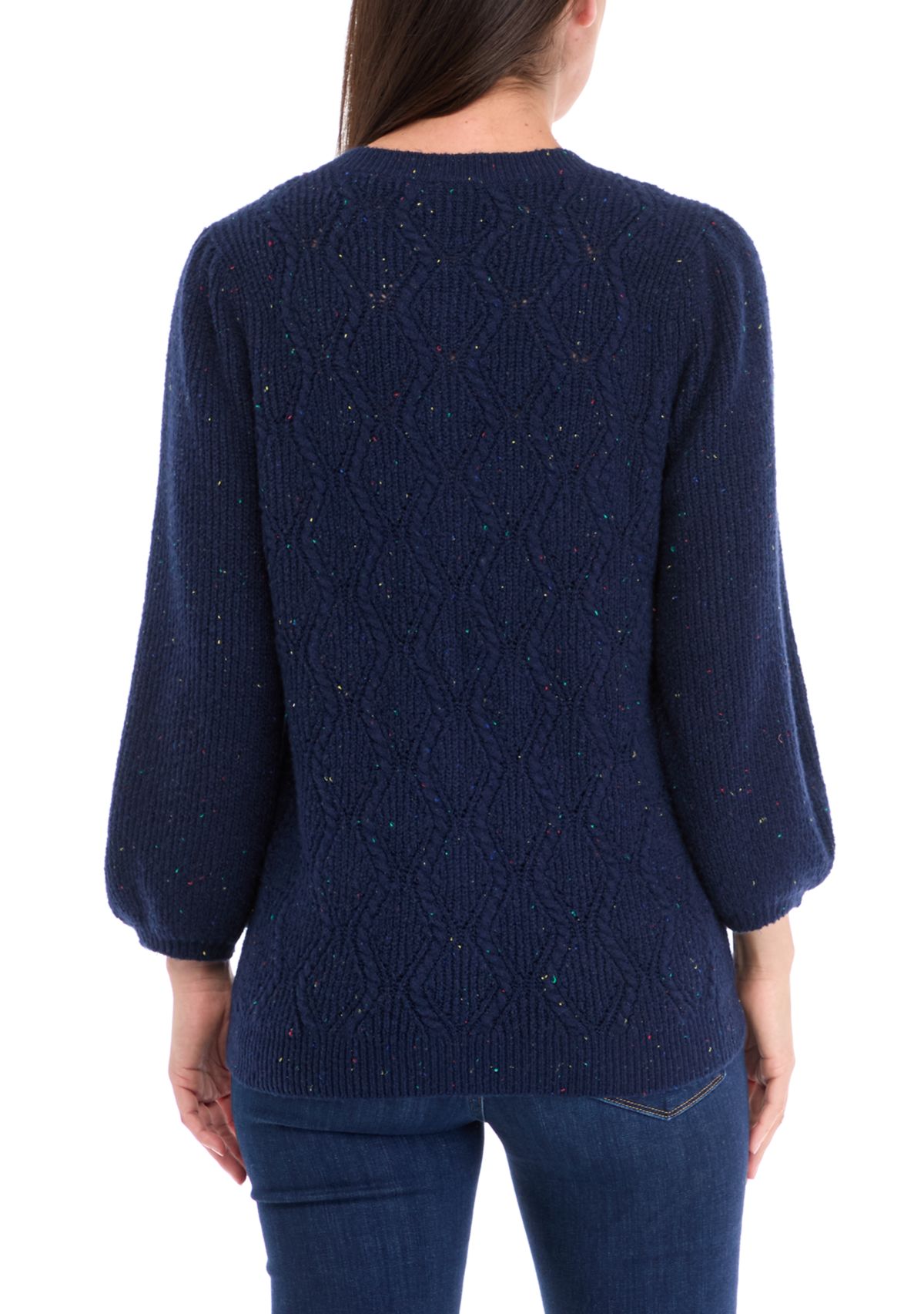 Womens Cable Knit Button Front Cardigan