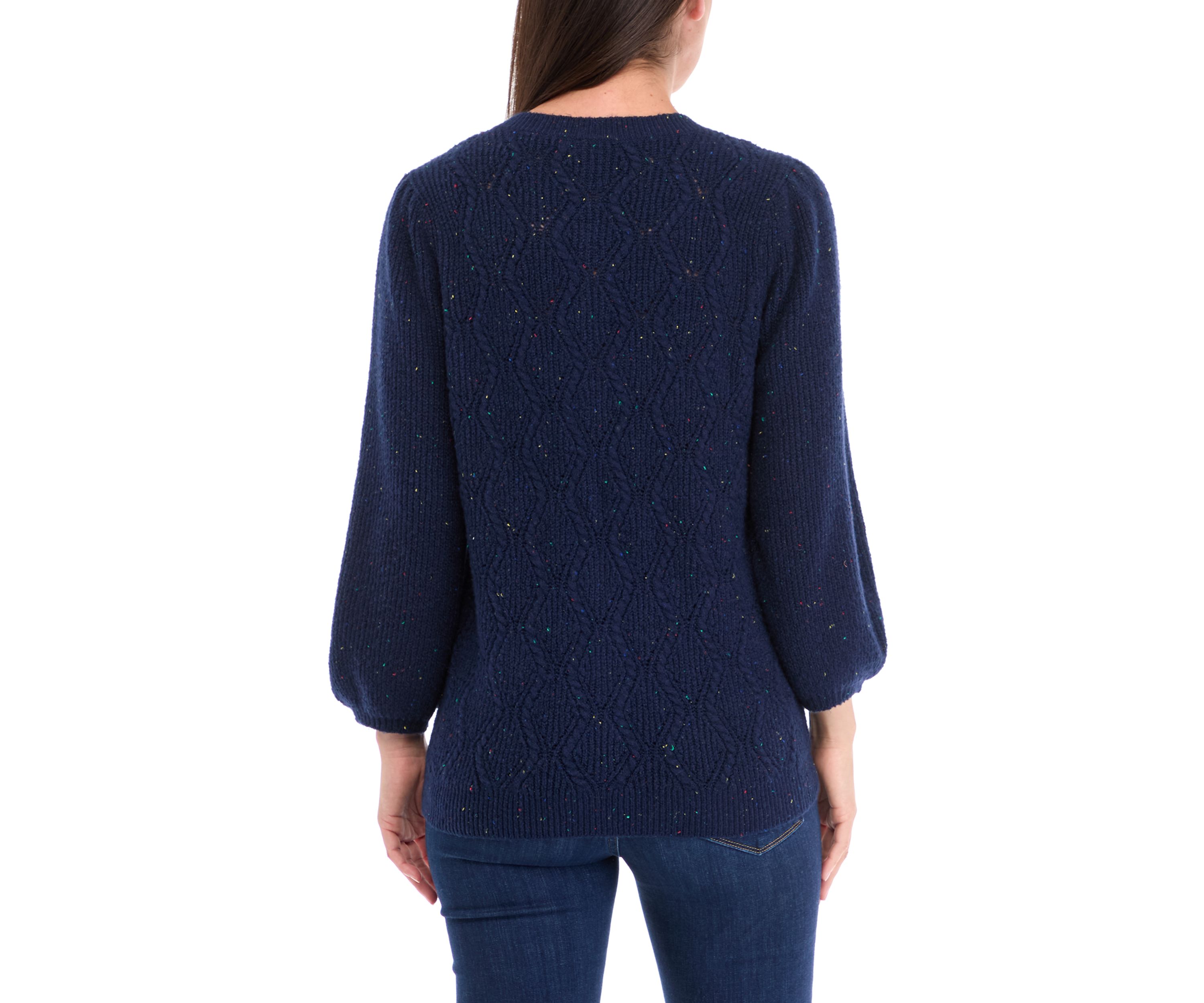 Womens Cable Knit Button Front Cardigan