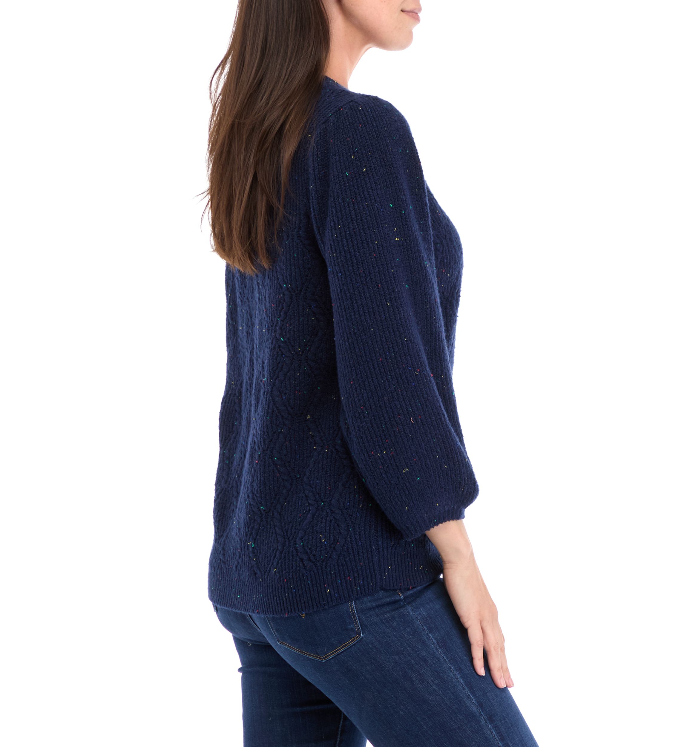 Womens Cable Knit Button Front Cardigan
