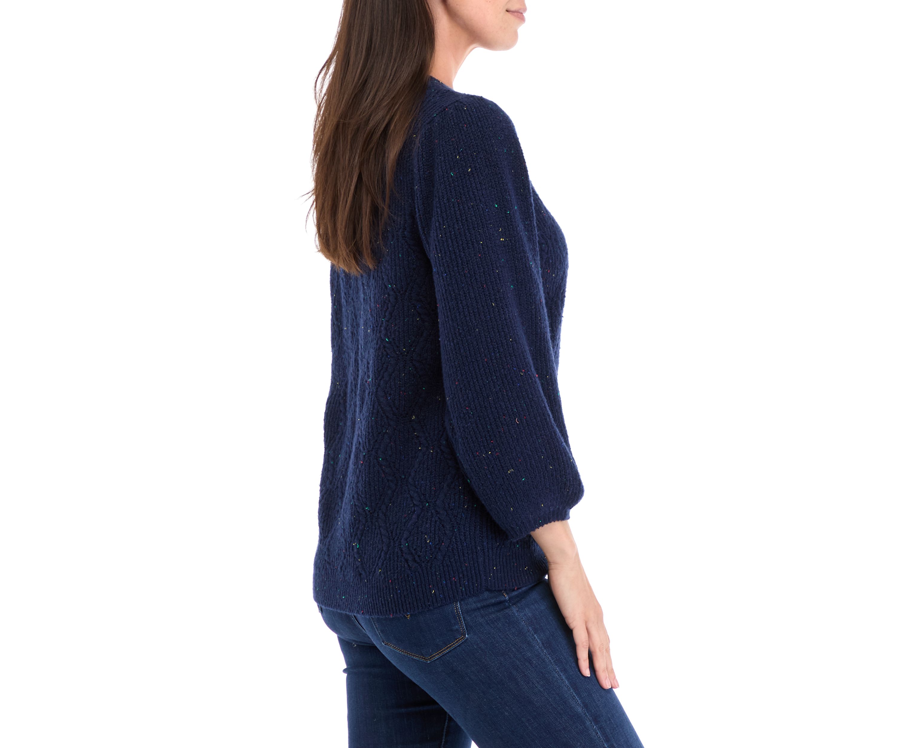 Womens Cable Knit Button Front Cardigan