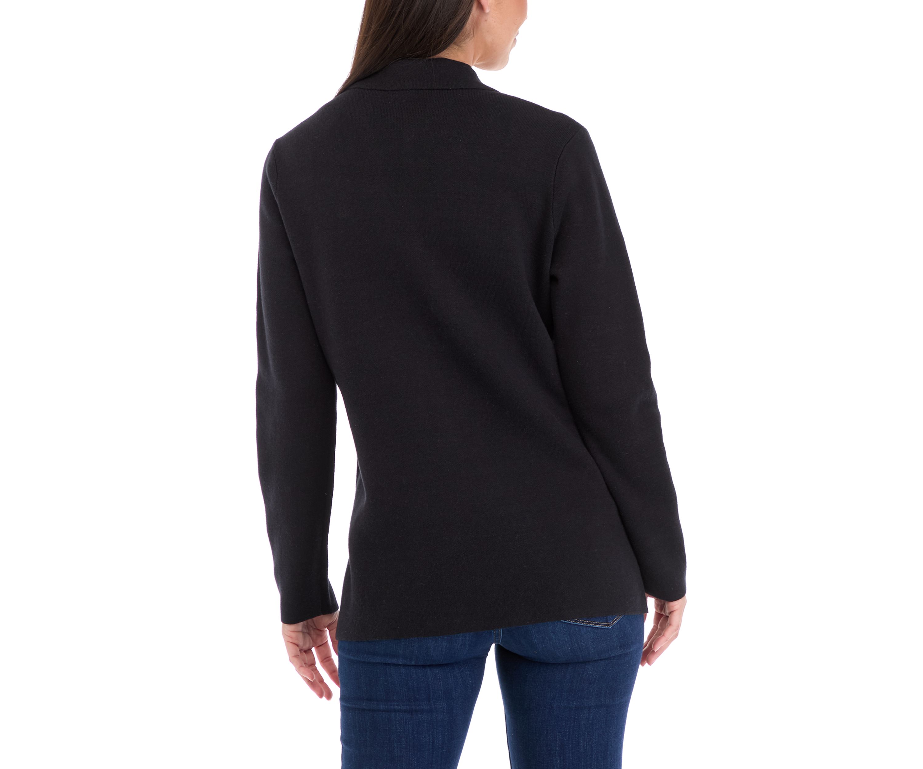 Womens Open Front Knit Blazer