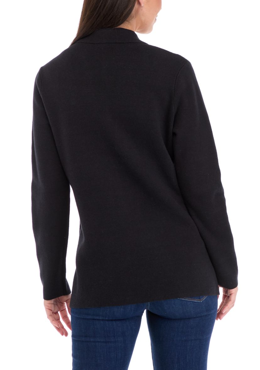 Womens Open Front Knit Blazer