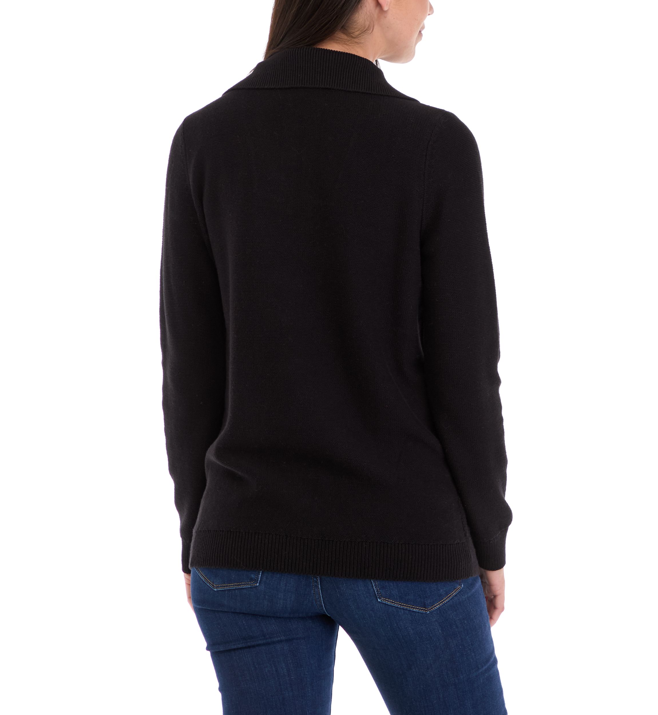 Womens 1/4 Zip Cable Knit Sweater