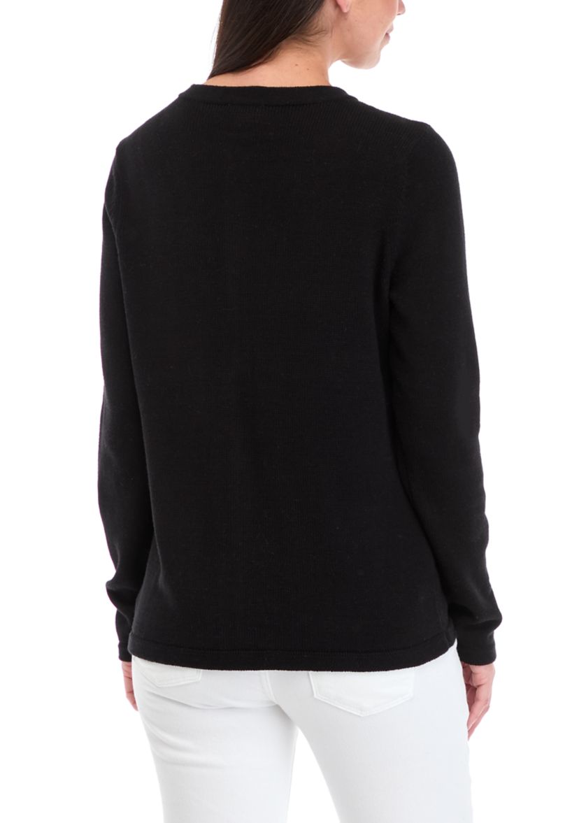 Womens Solid Knit Cardigan
