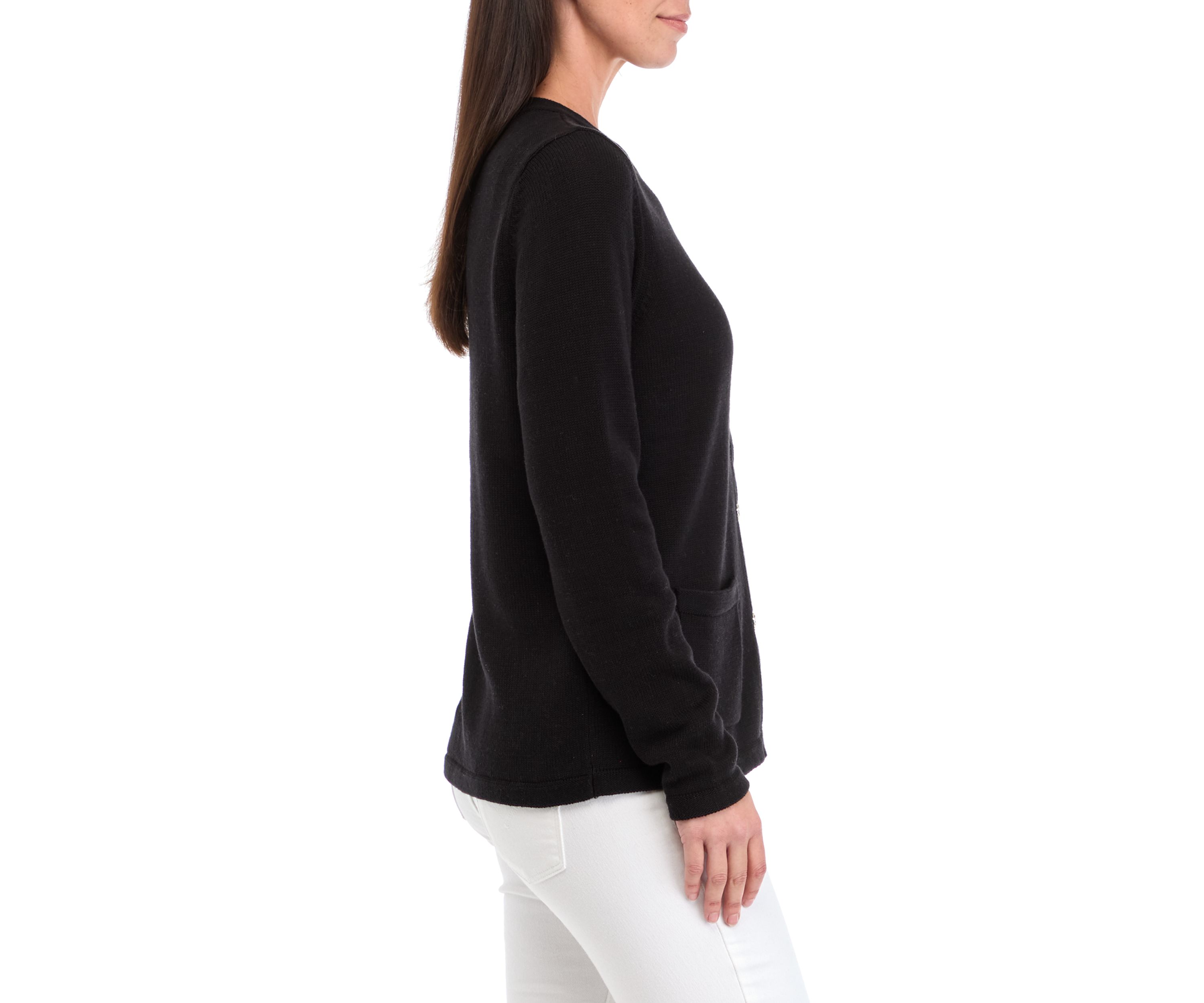 Womens Solid Knit Cardigan