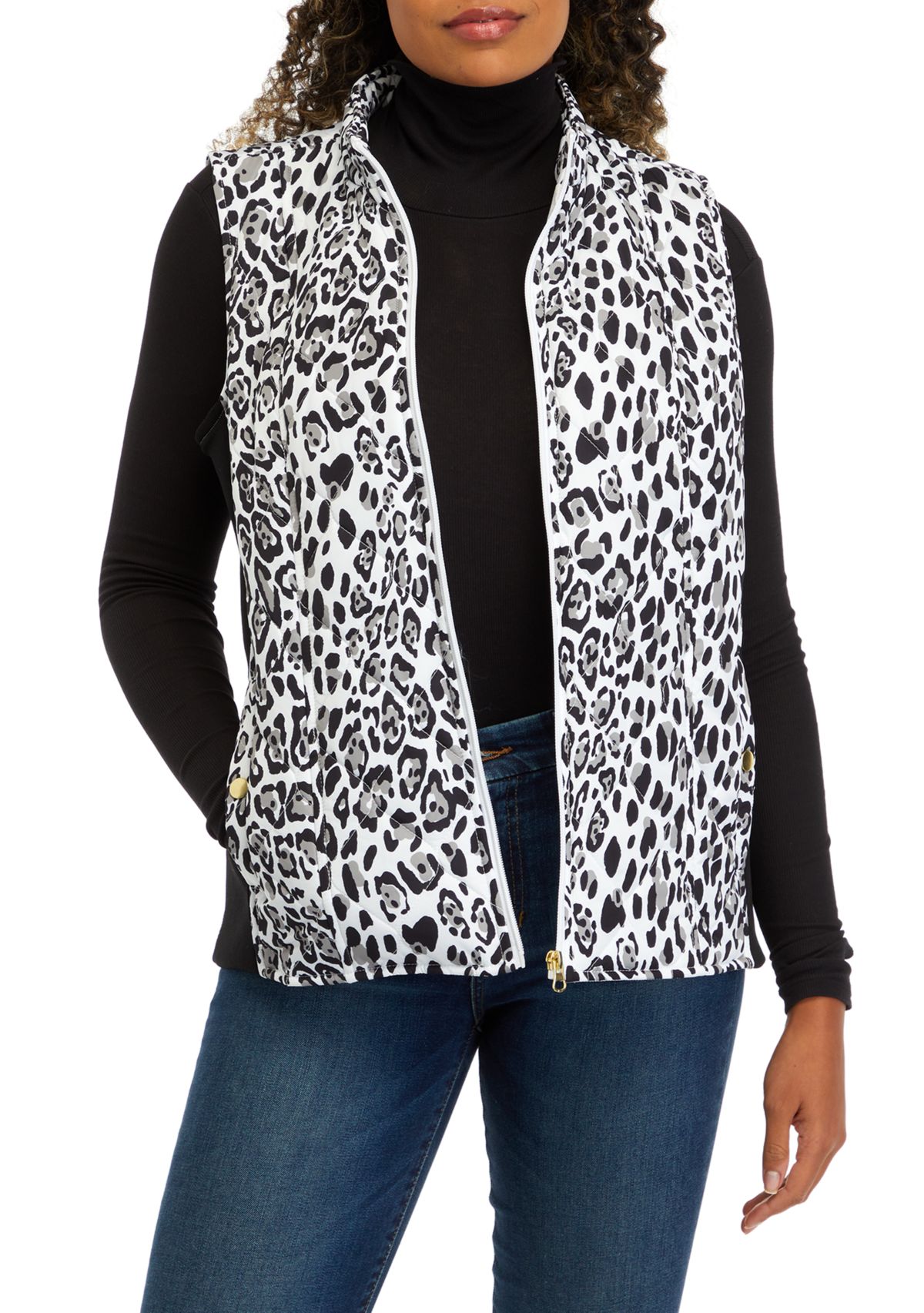 Womens Printed Side Rib Vest 