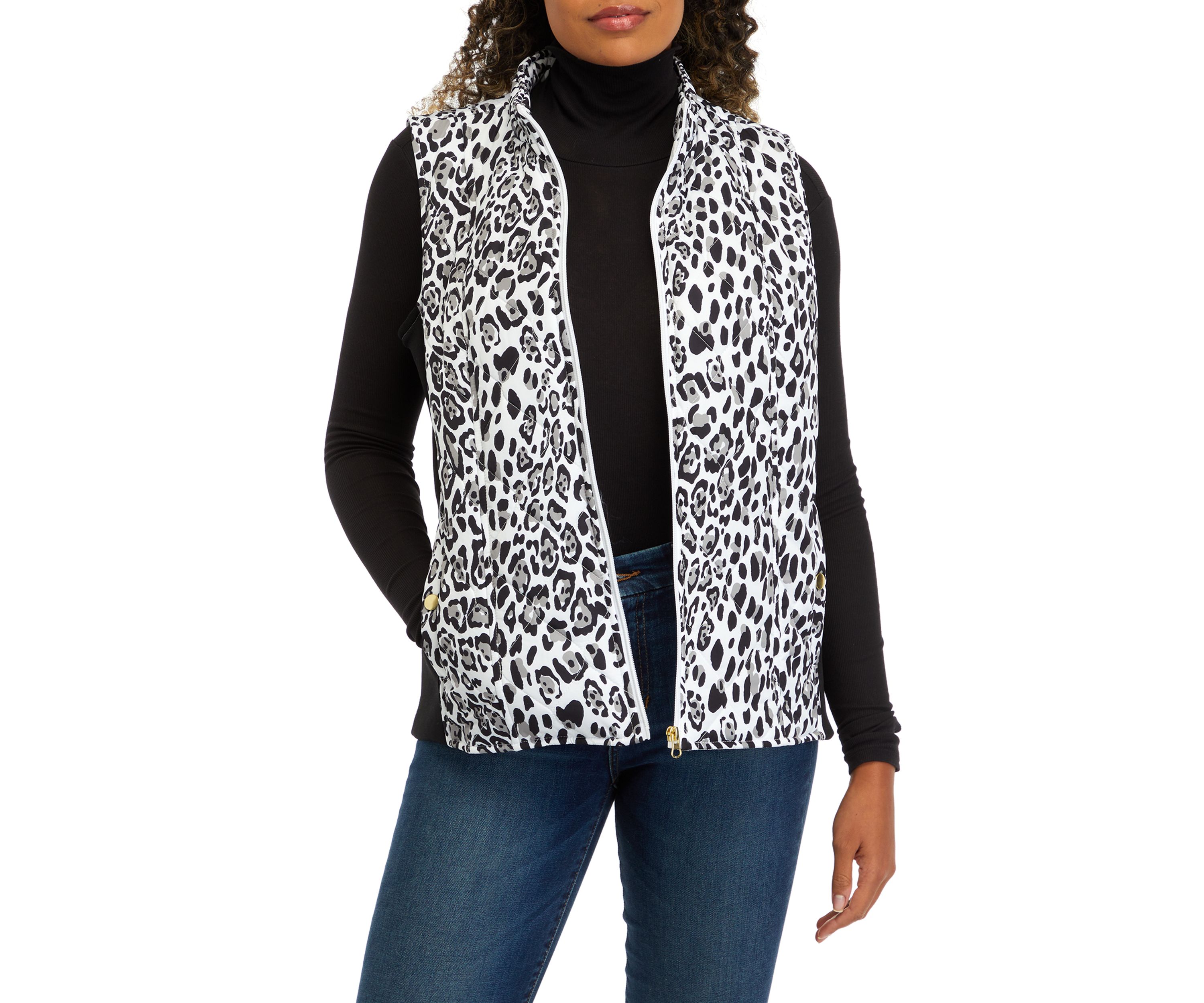 Womens Printed Side Rib Vest 