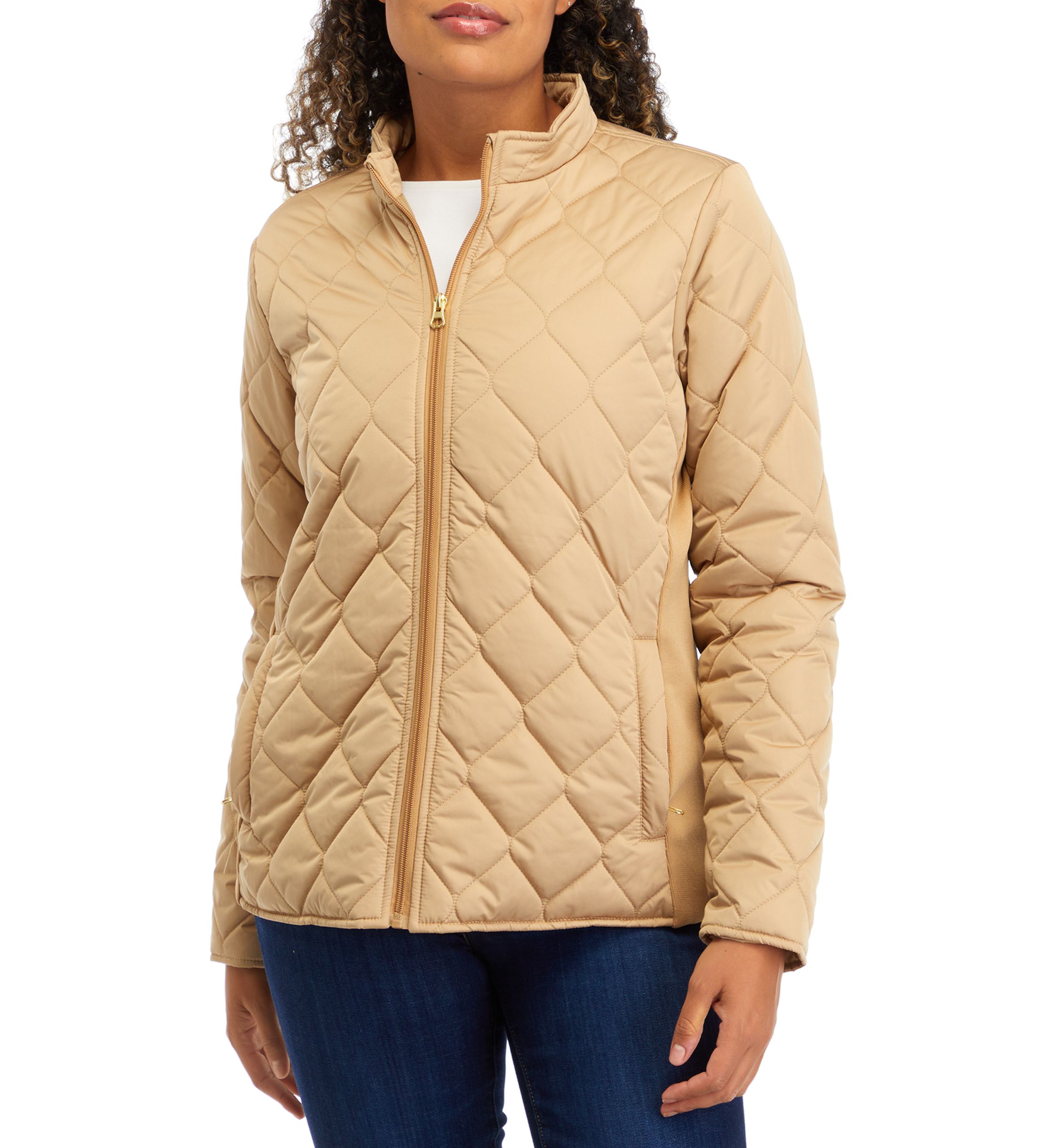 Womens Side Rib Puff Jacket