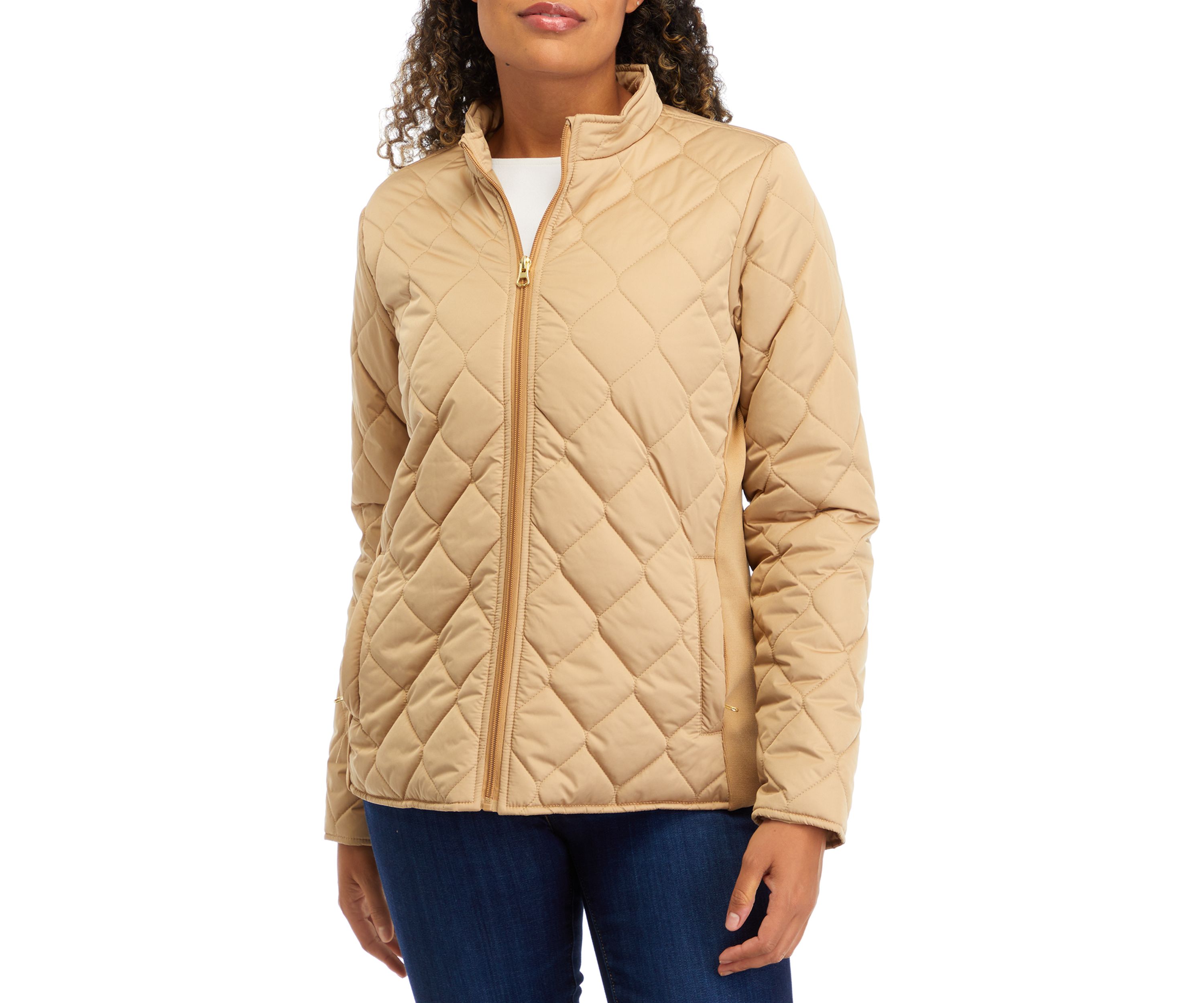 Womens Side Rib Puff Jacket