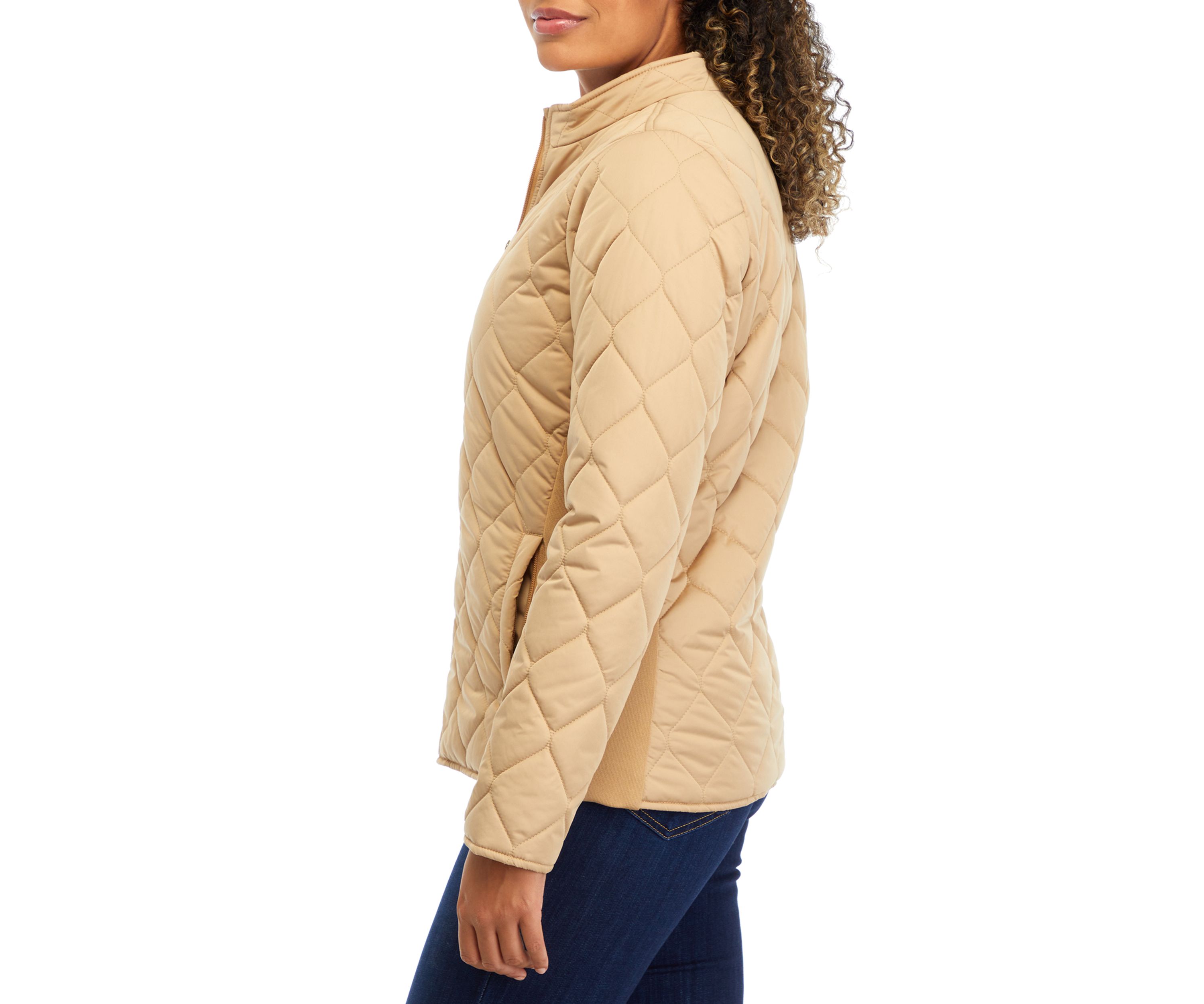 Womens Side Rib Puff Jacket