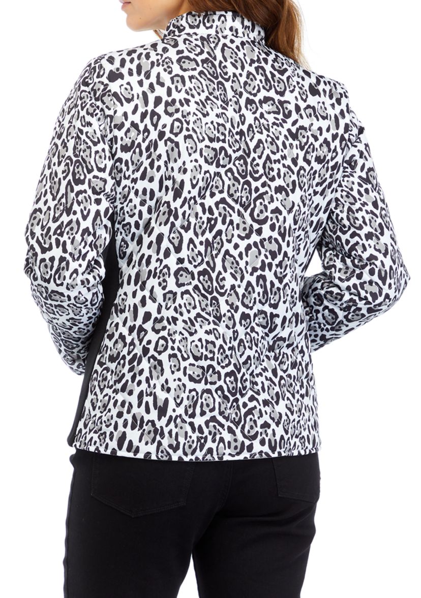 Womens Side Rib Printed Puff Jacket