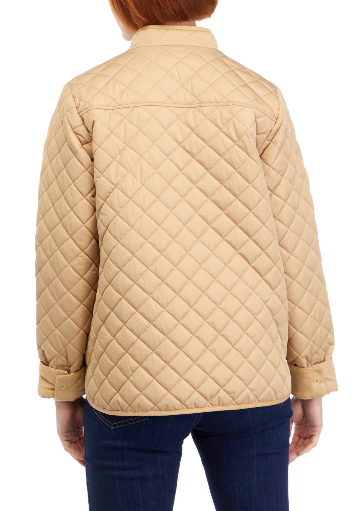 Womens Snap Front Quilted Jacket 