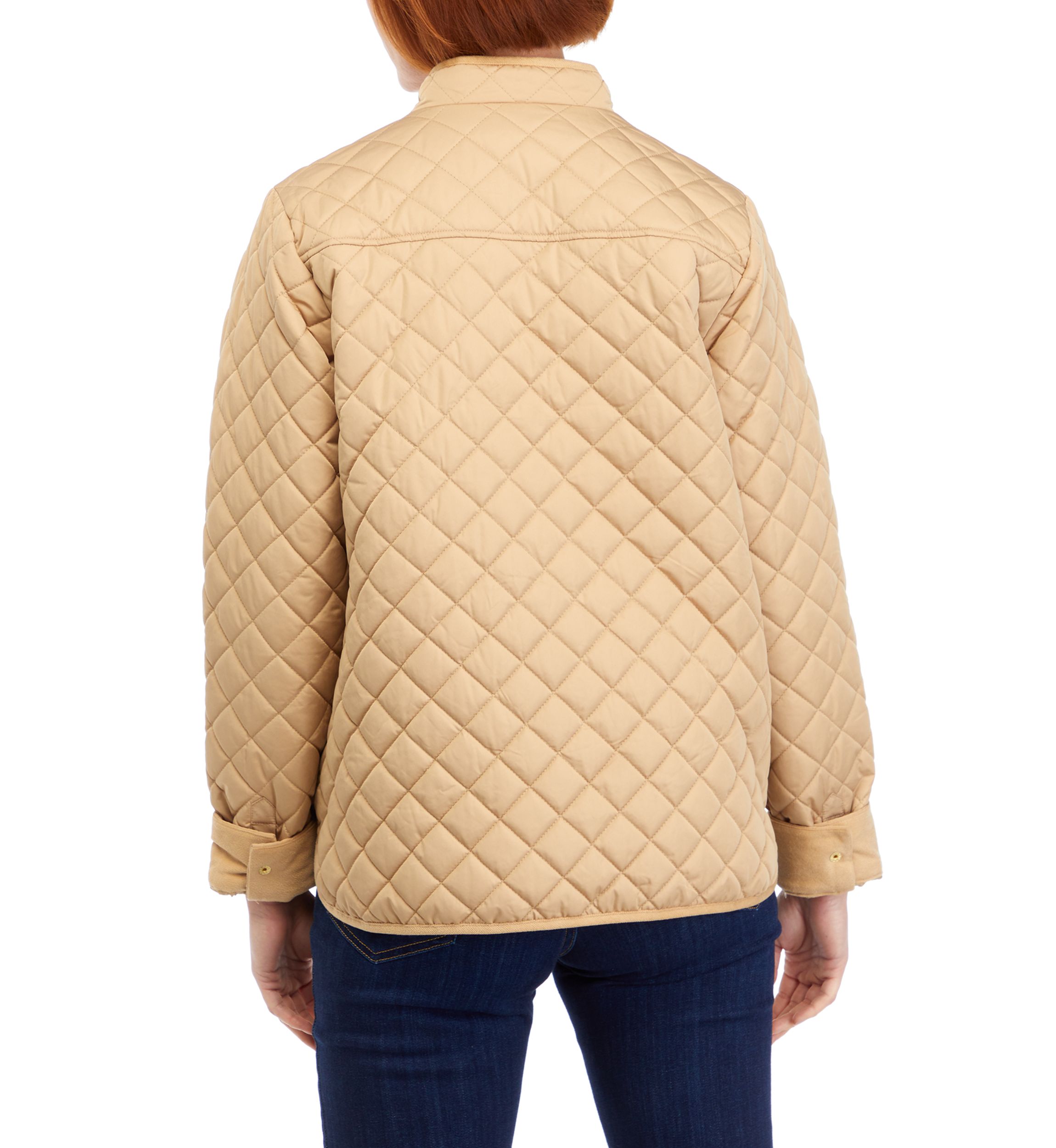 Womens Snap Front Quilted Jacket 