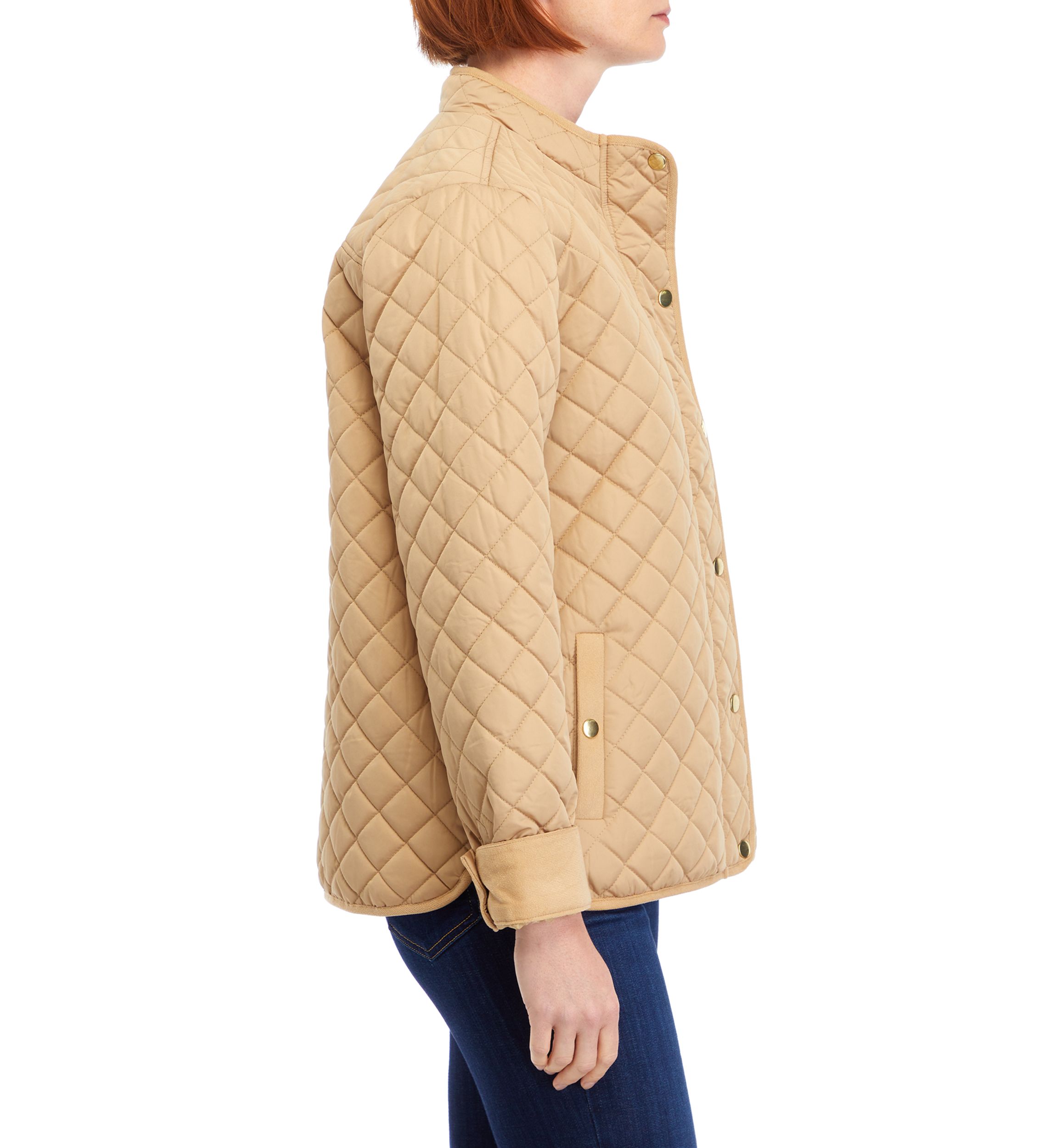 Womens Snap Front Quilted Jacket 