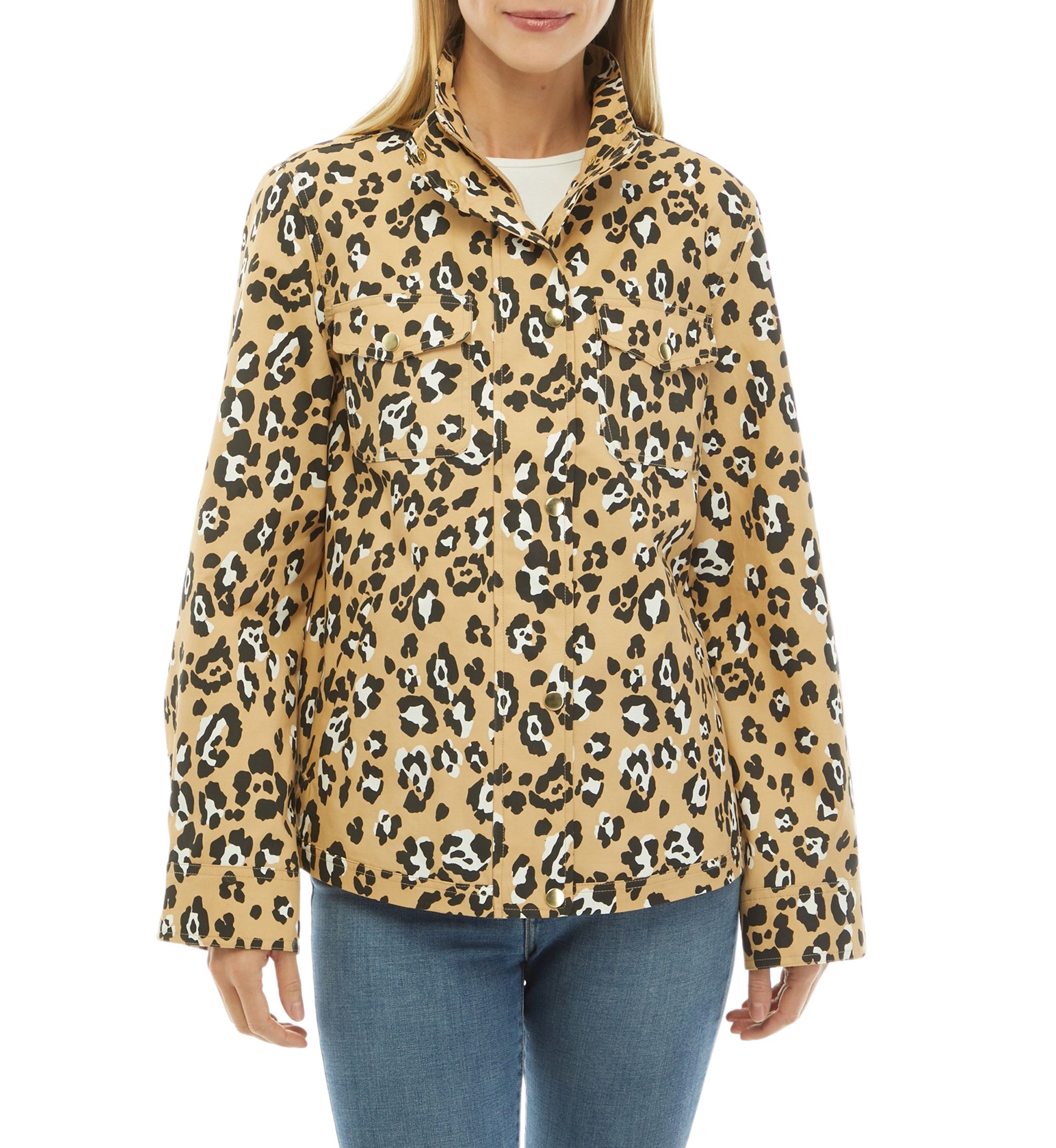 Womens Cropped Printed Anorak Jacket 