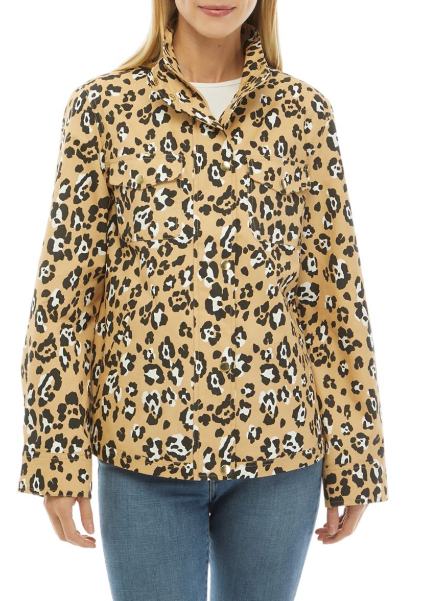 Womens Cropped Printed Anorak Jacket 