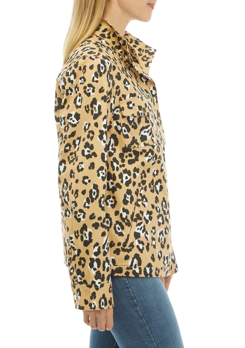 Womens Cropped Printed Anorak Jacket 