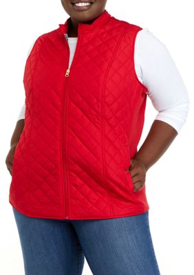 Kim Rogers Plus Size Quilted Rib Vest belk