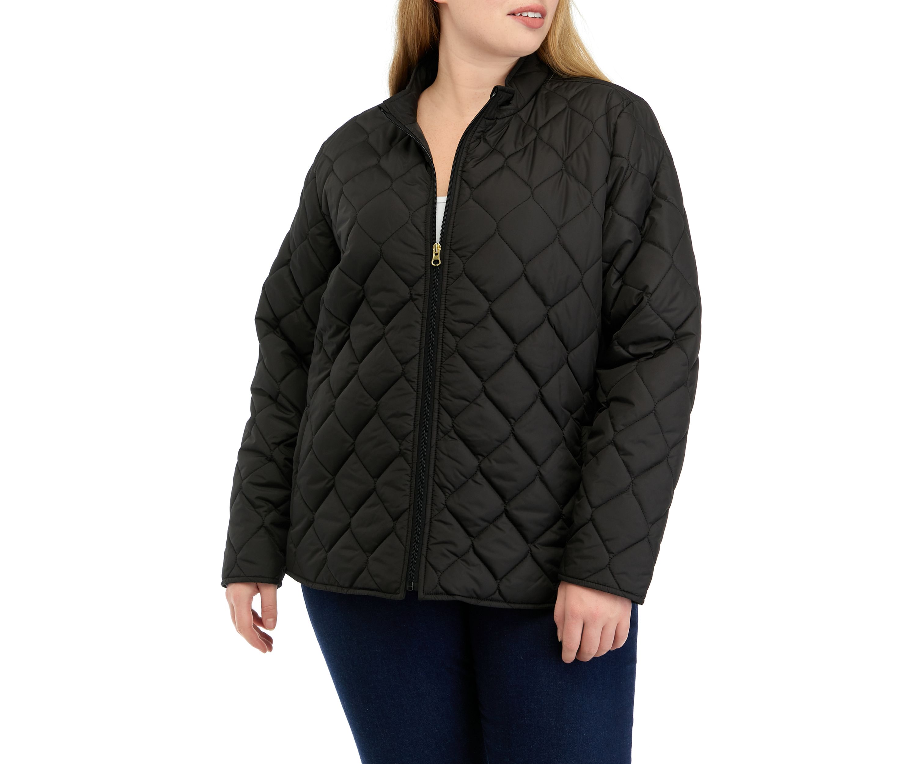 Plus Size Quilted Barn Jacket 
