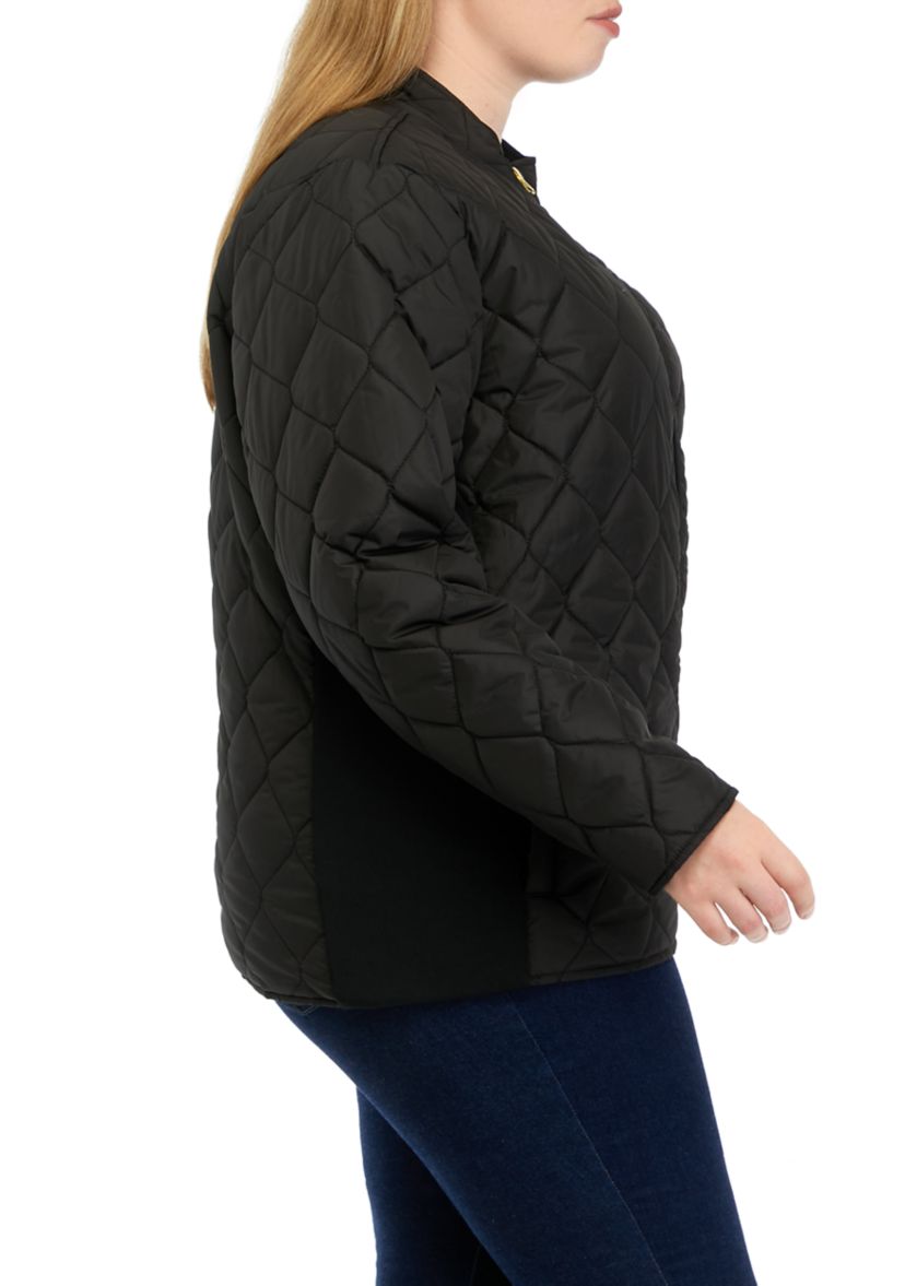 Plus Size Quilted Barn Jacket 