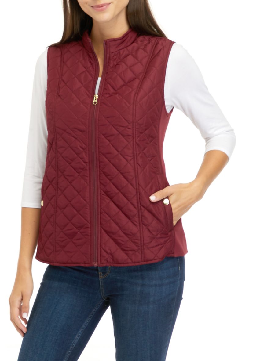 Womens Quilted Rib Vest