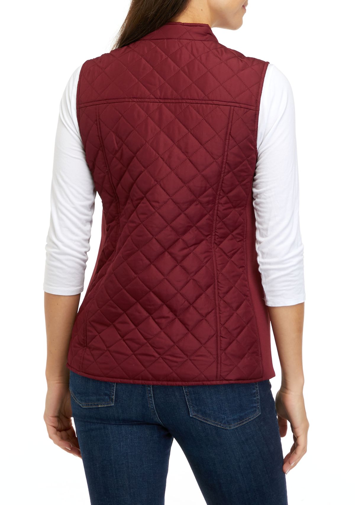 Womens Quilted Rib Vest