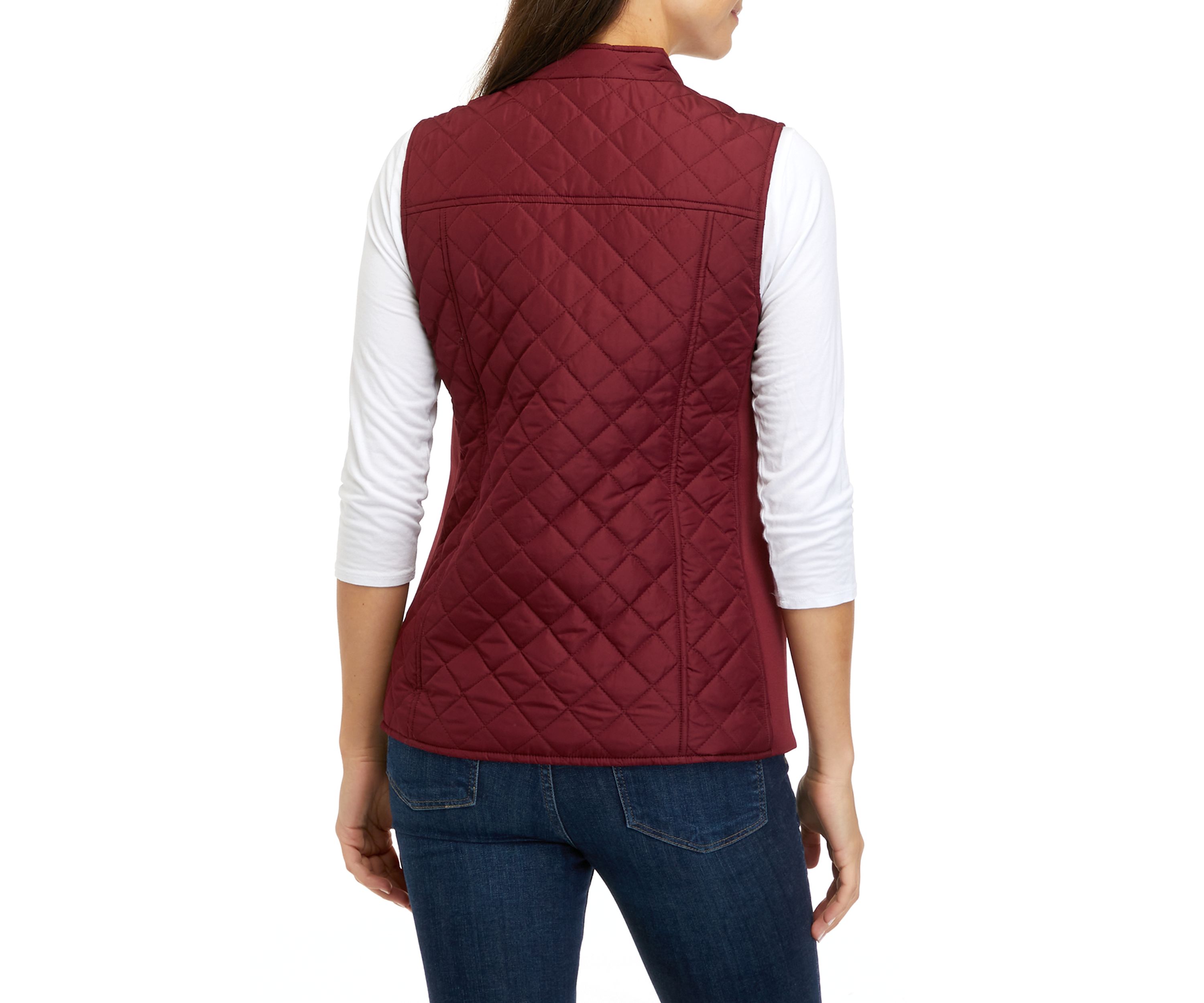 Womens Quilted Rib Vest
