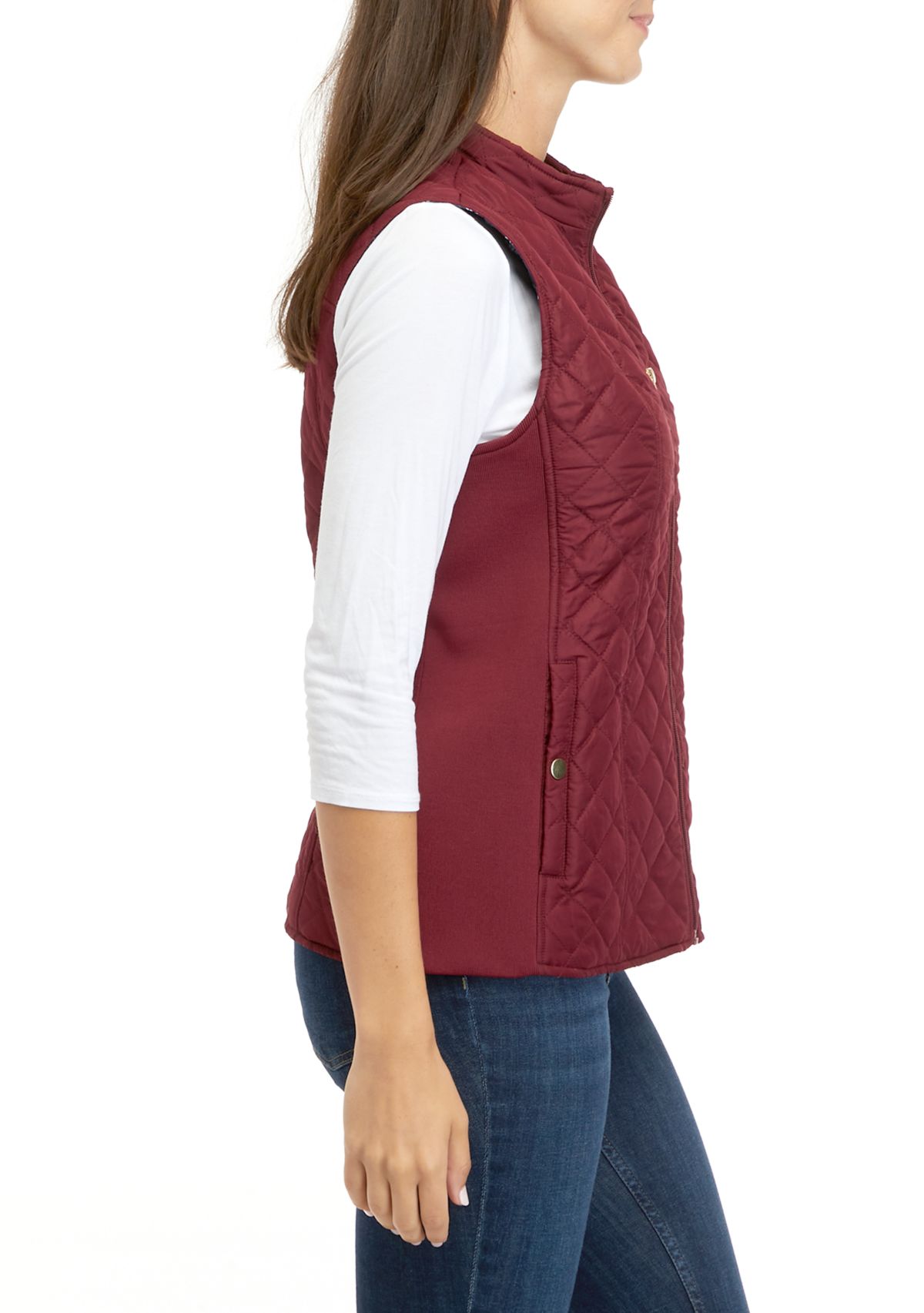Womens Quilted Rib Vest