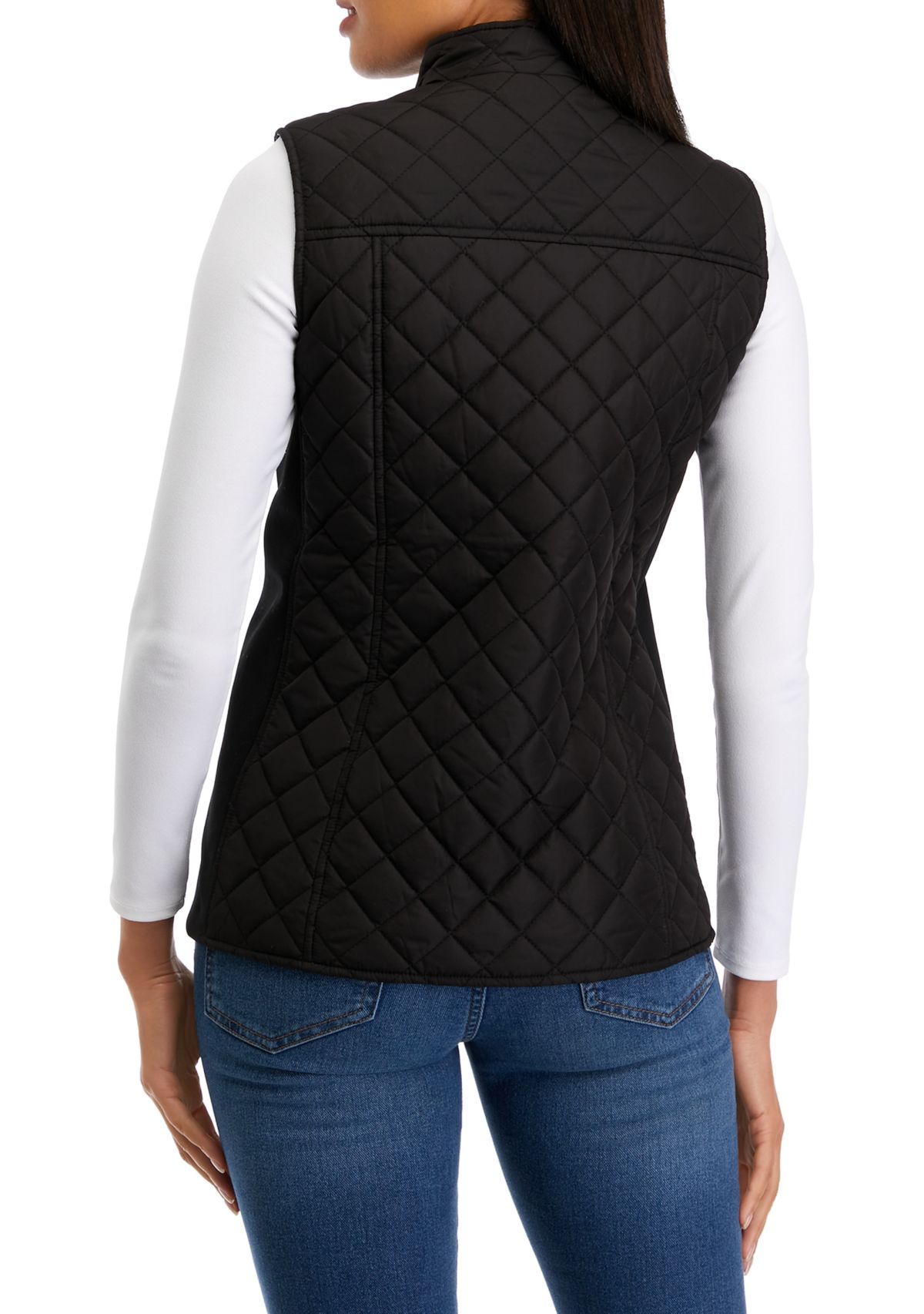 Womens Quilted Ribbed Vest