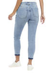 Womens Mid-Rise Skinny Ankle Jeans