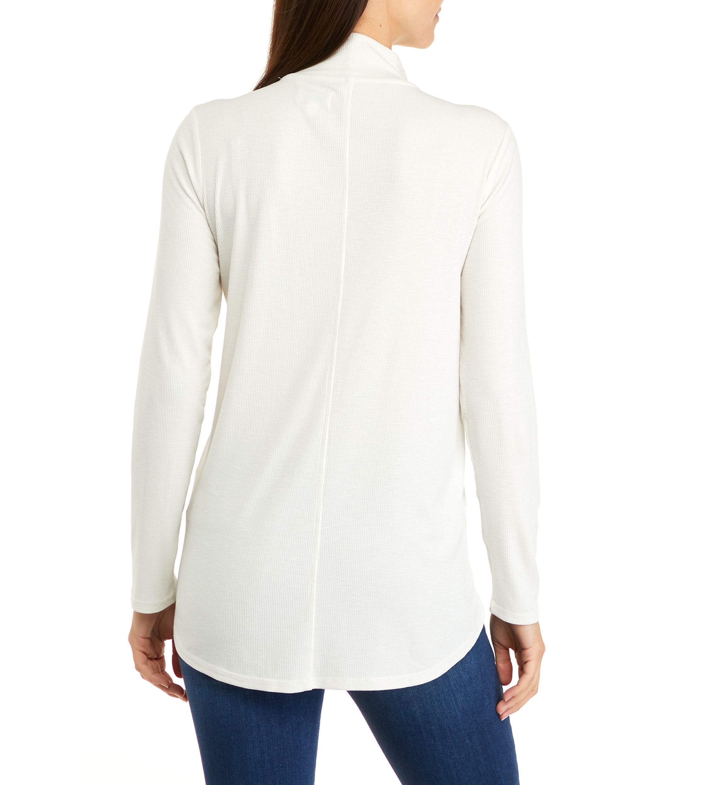 Womens Long Sleeve Mock Neck Top