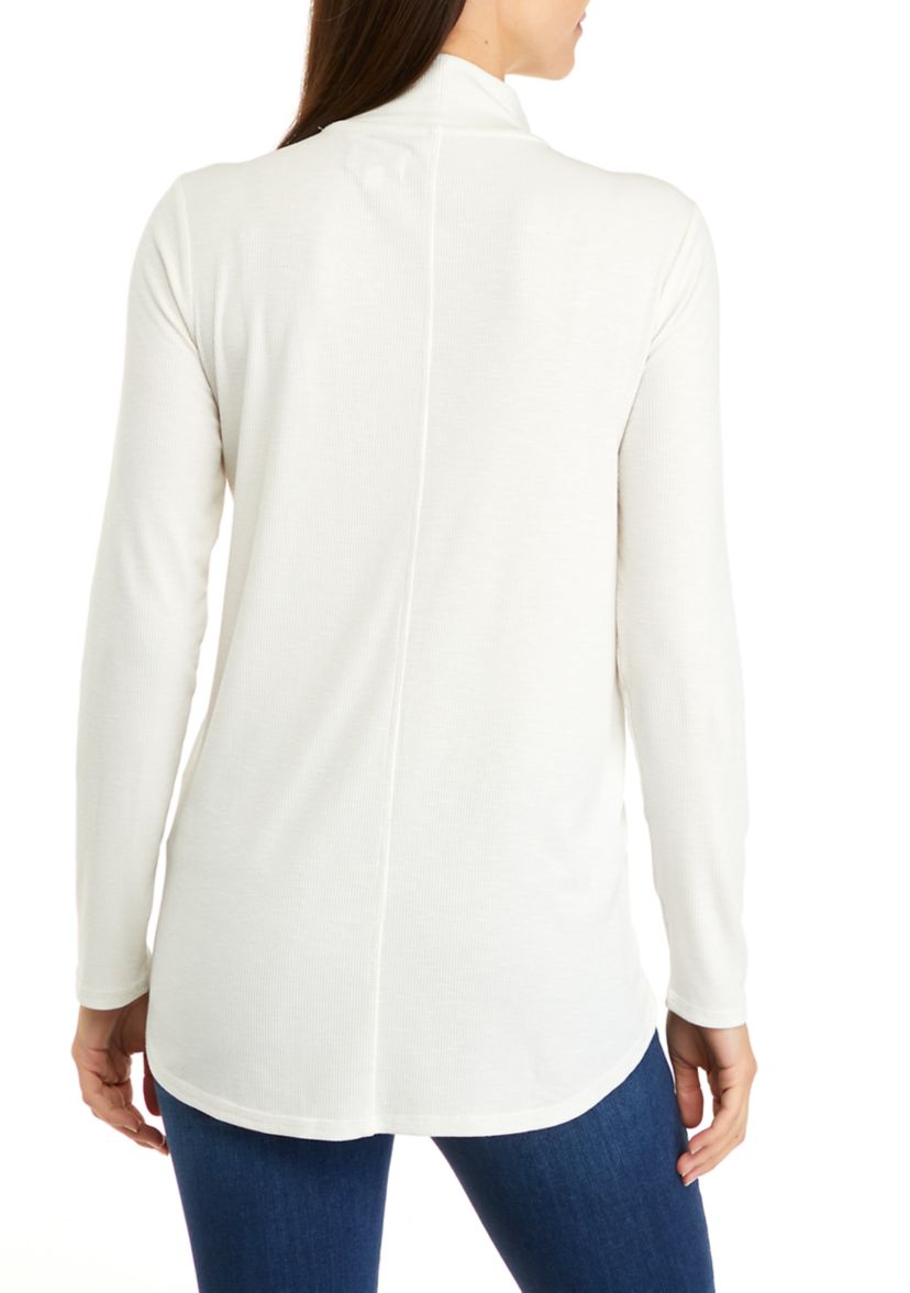Womens Long Sleeve Mock Neck Top