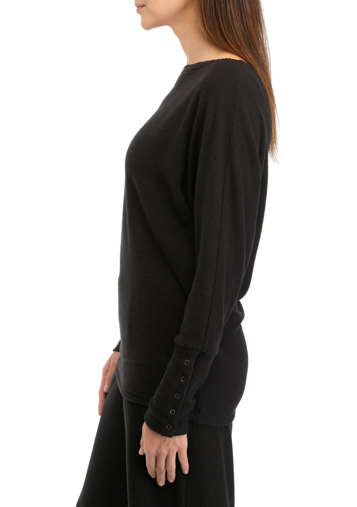 Womens Dolman Sleeve Snap T-Shirt