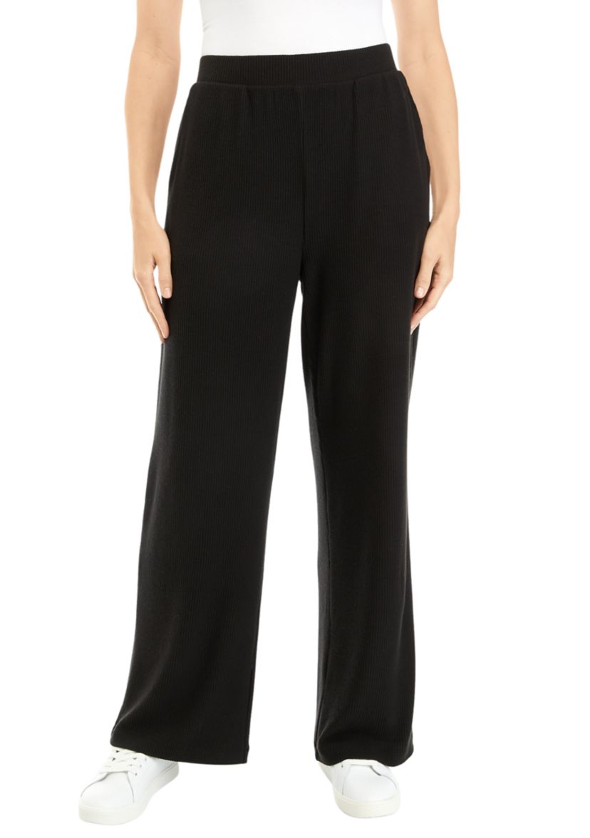 Ribbed Wide Leg Pants