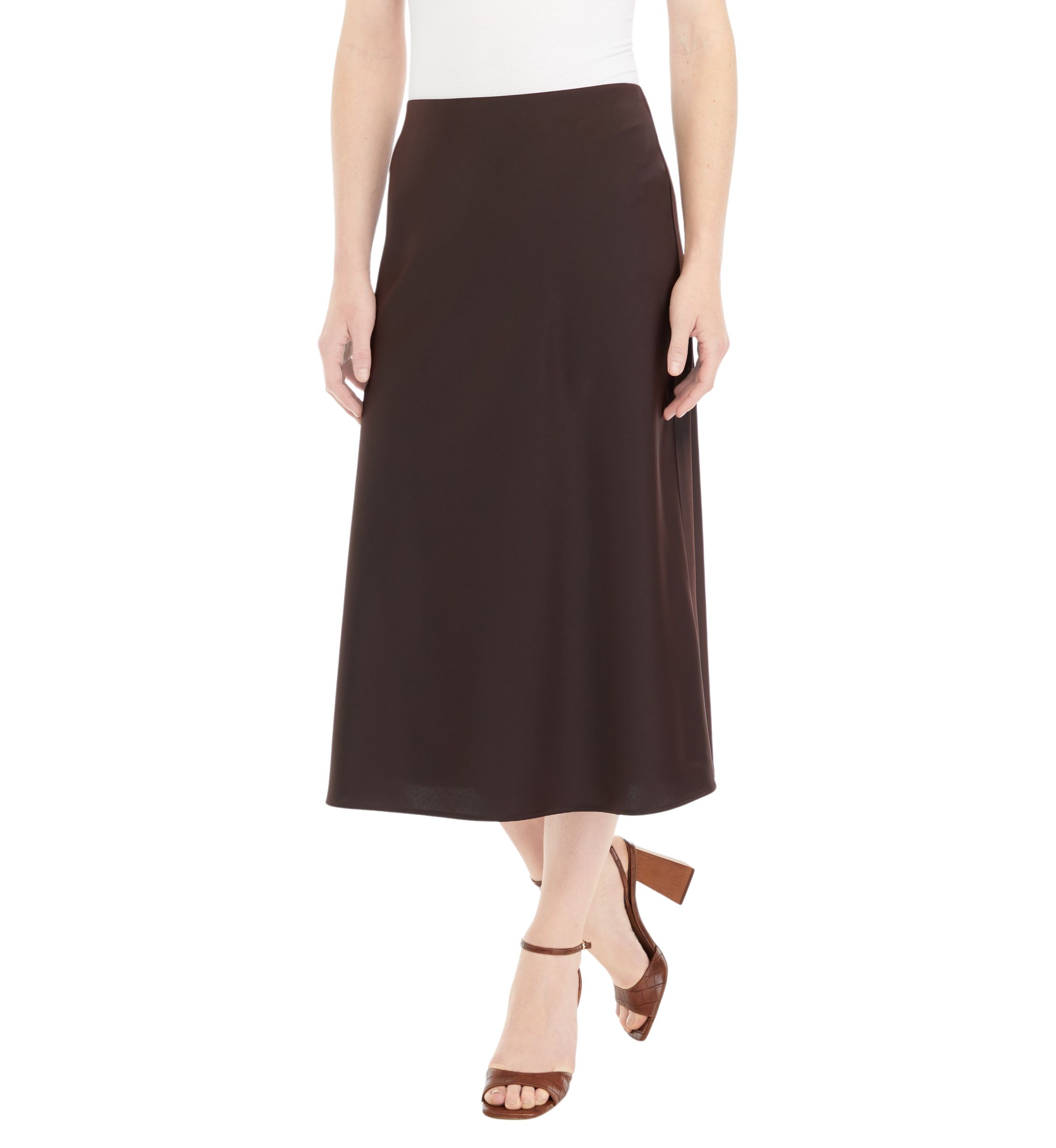 Womens Solid Slip Skirt