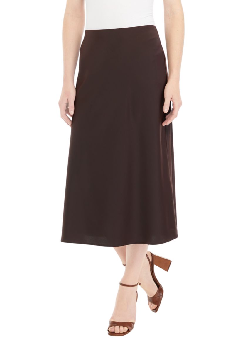 Womens Solid Slip Skirt