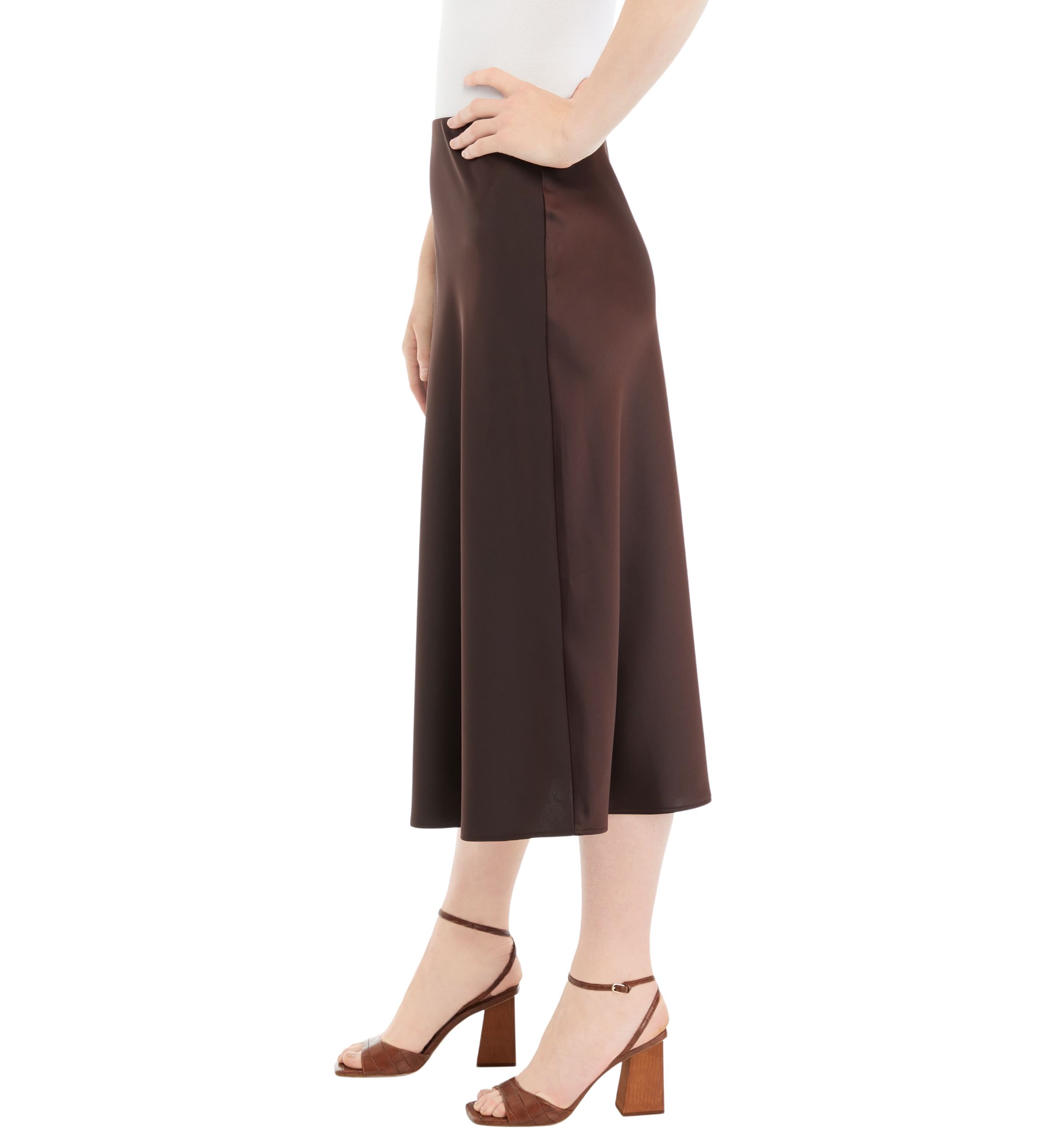 Womens Solid Slip Skirt