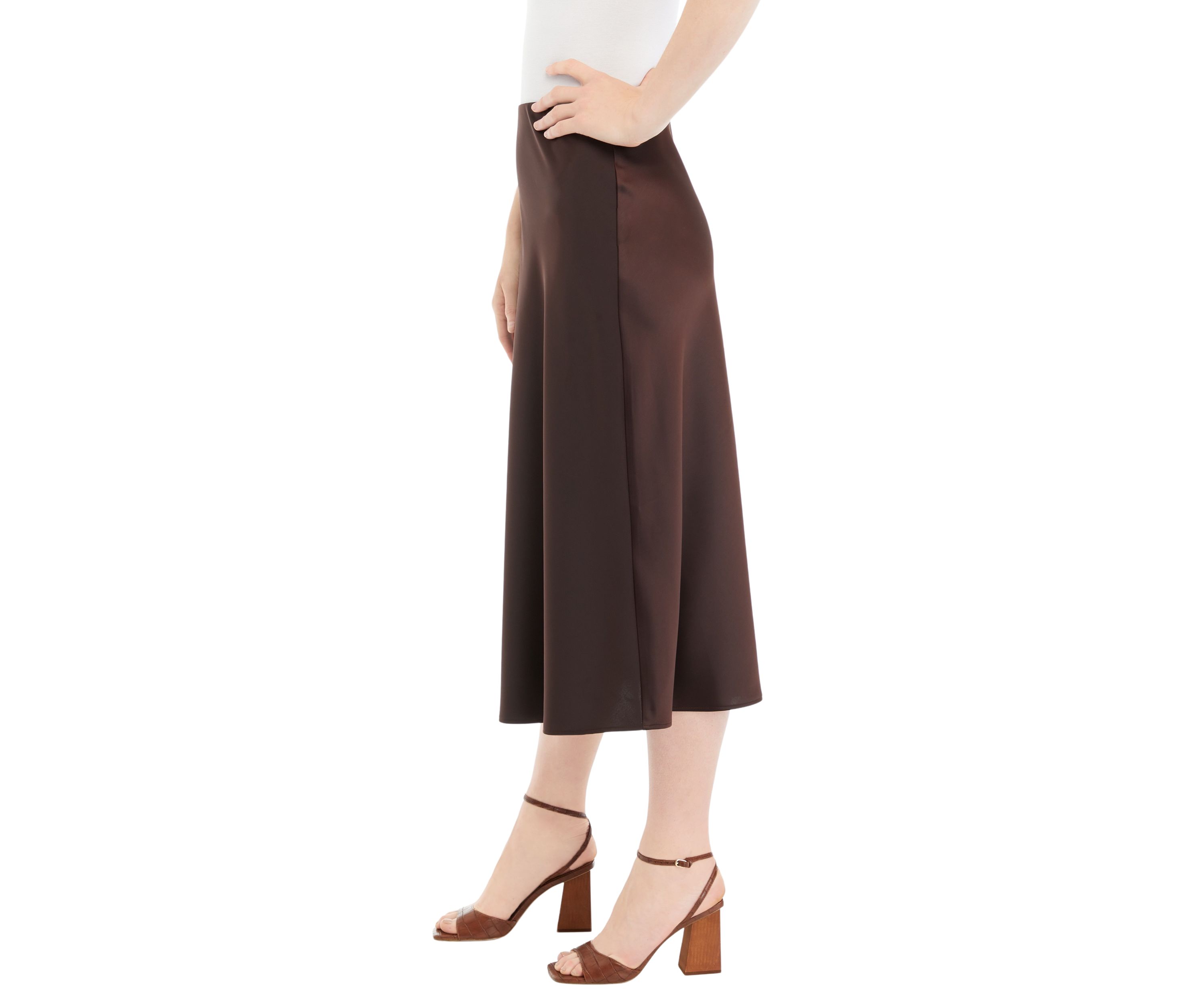 Womens Solid Slip Skirt