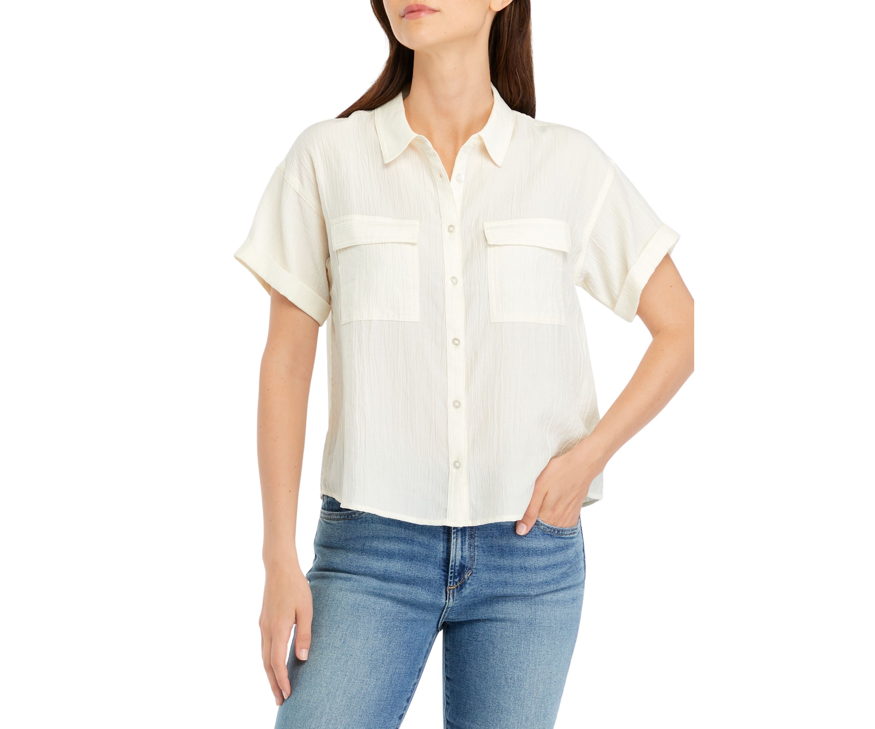 Womens Solid Utility Top