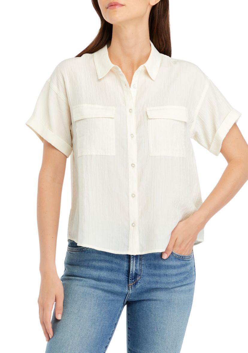 Womens Solid Utility Top