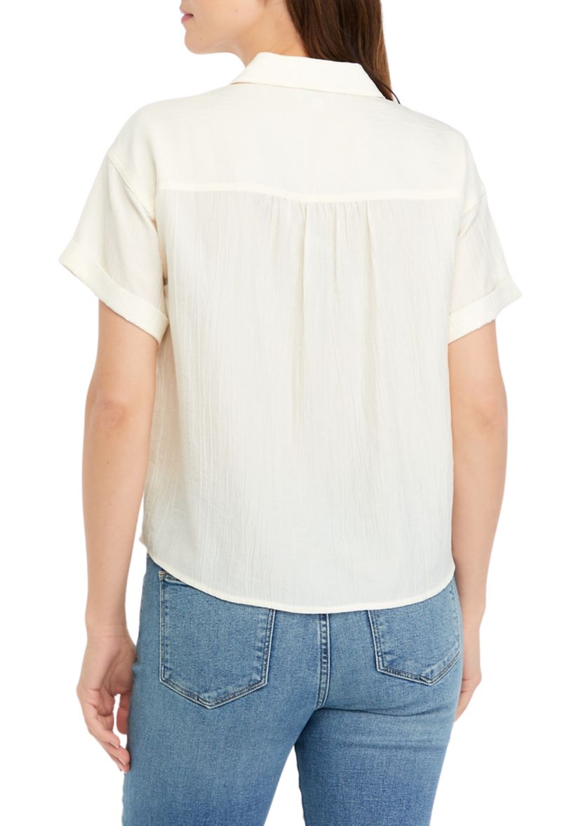 Womens Solid Utility Top