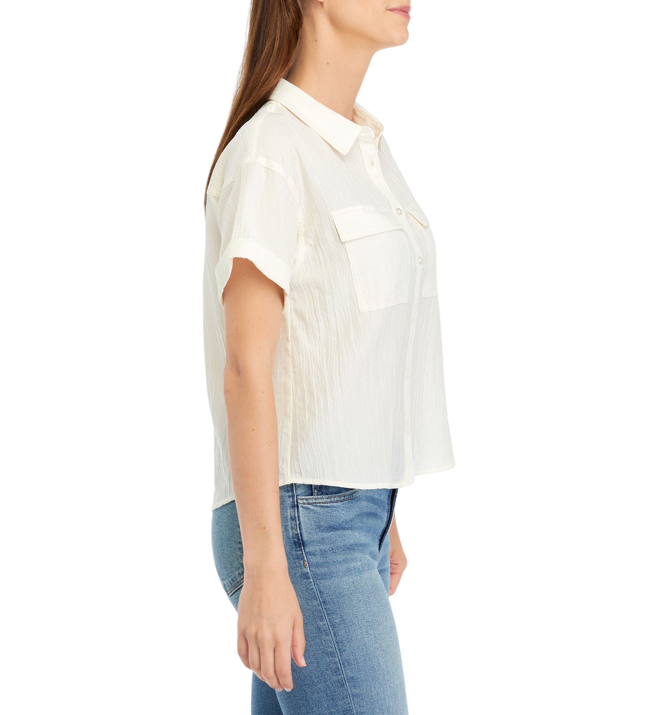 Womens Solid Utility Top