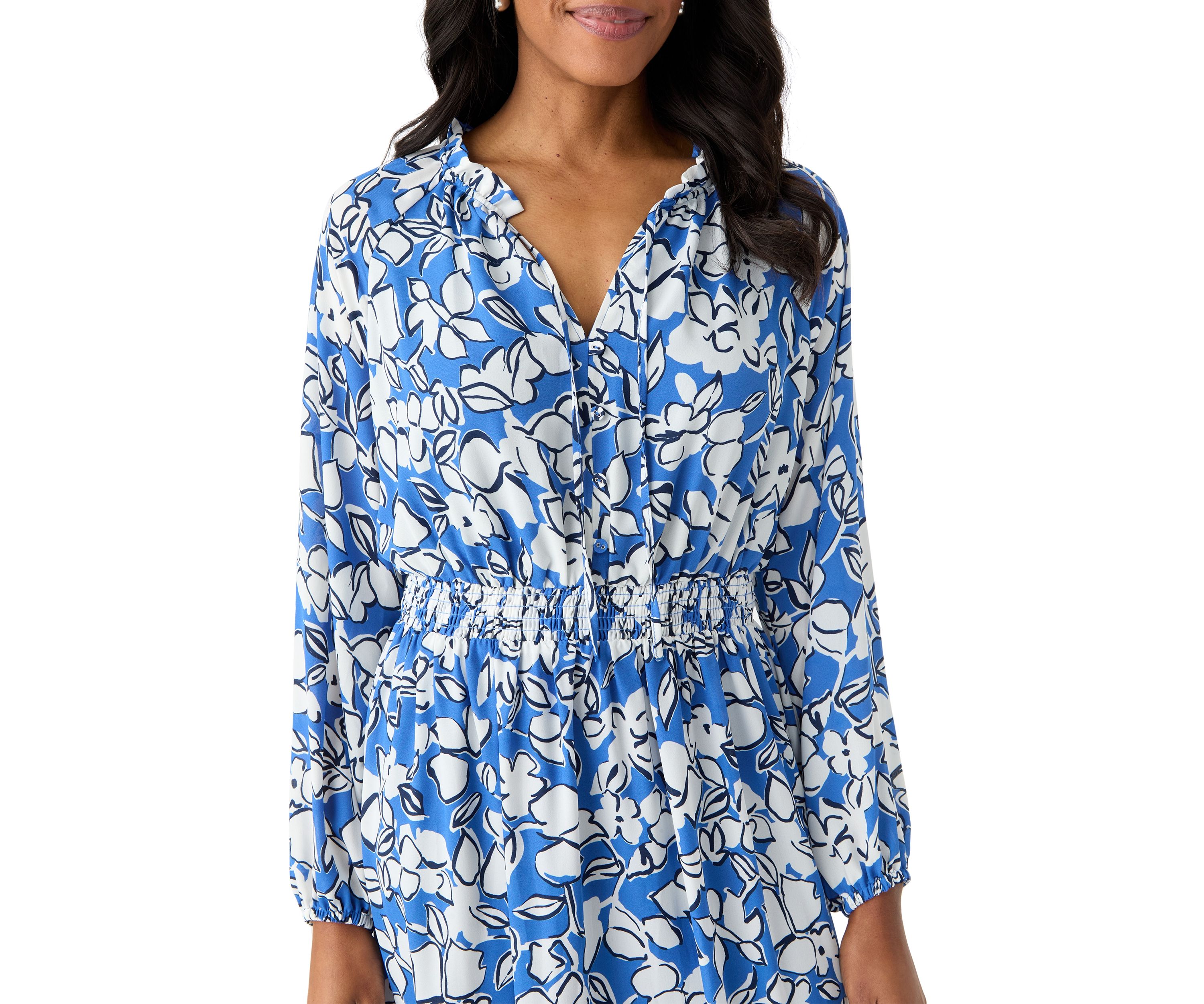 Womens Long Sleeve Tiered Maxi Dress