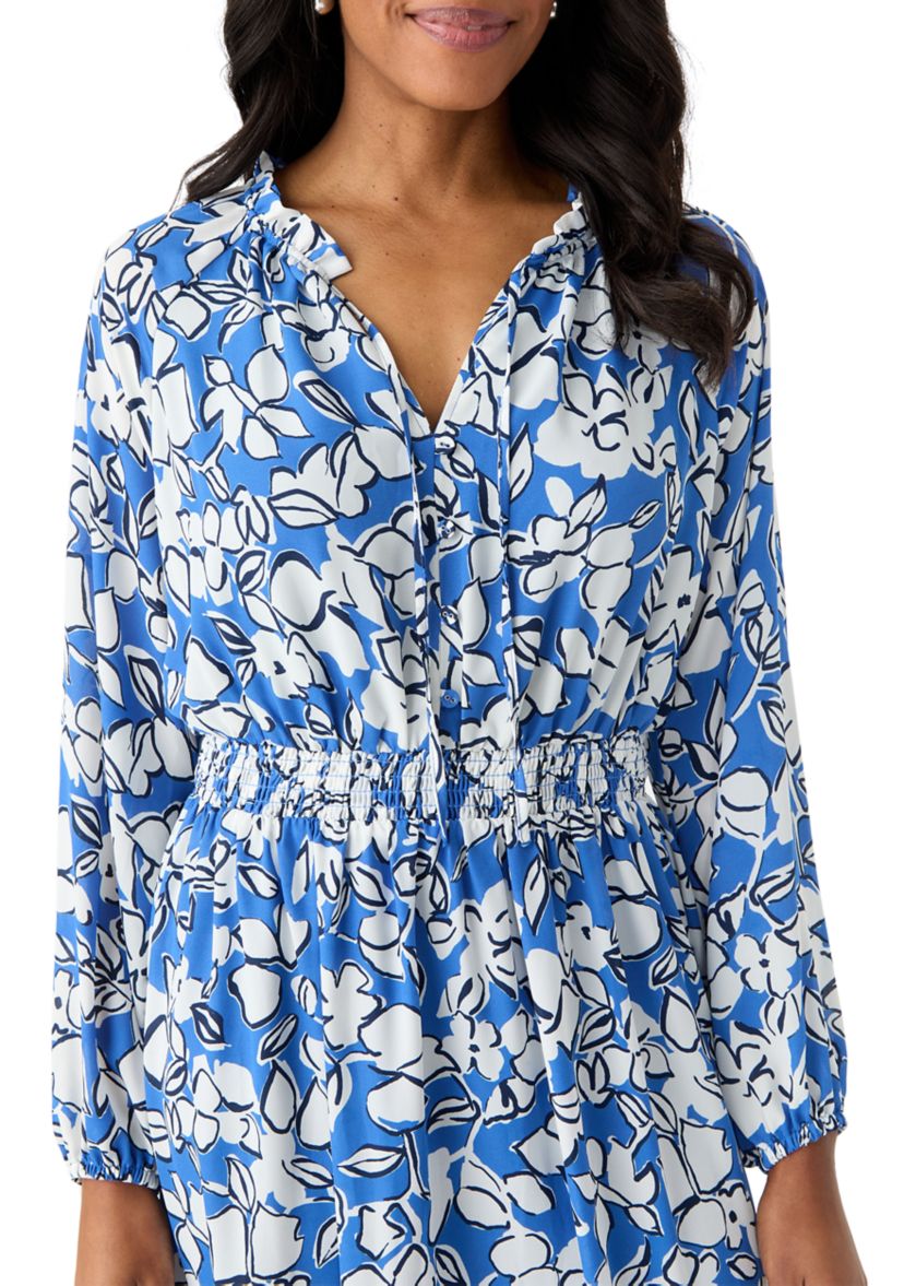 Womens Long Sleeve Tiered Maxi Dress